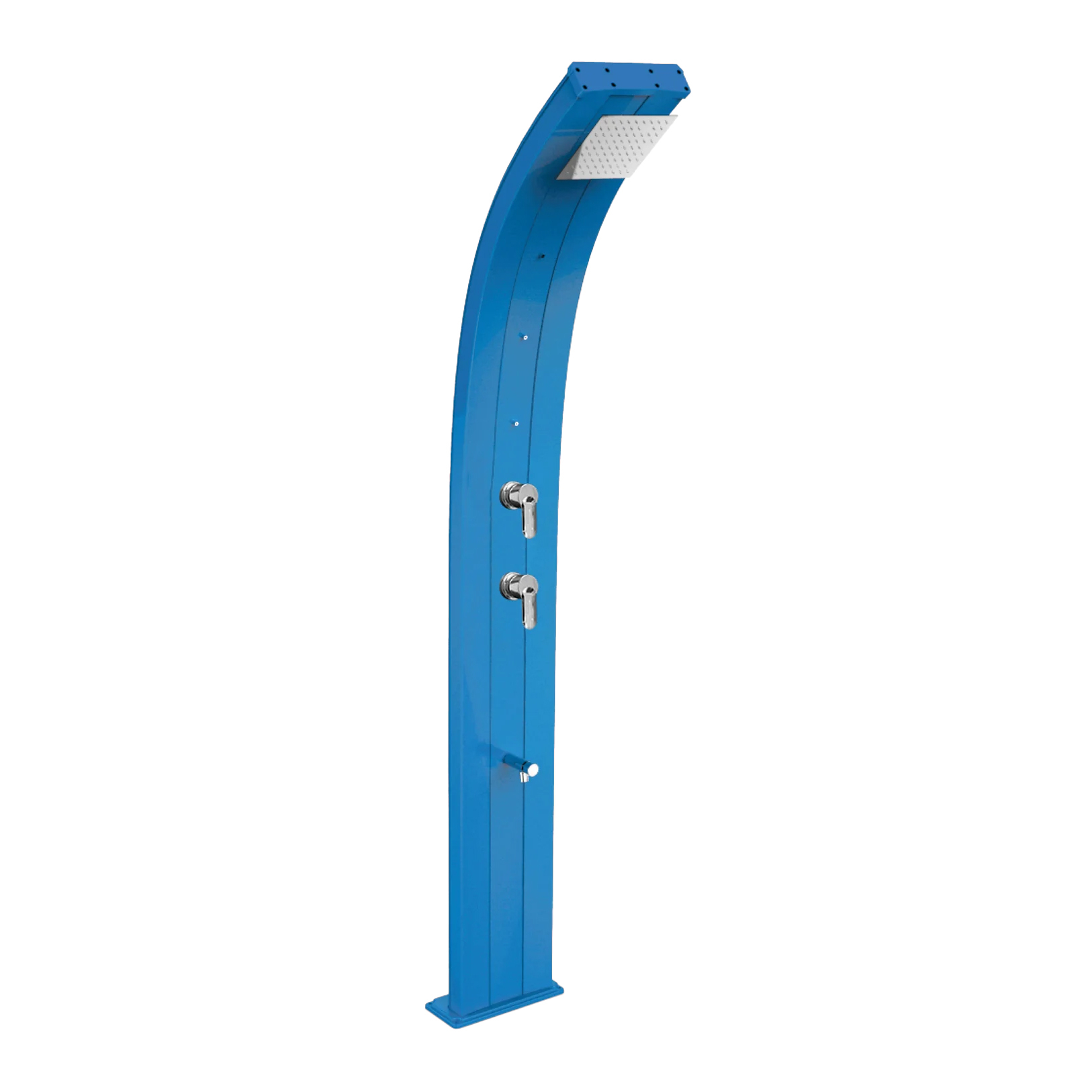 Aluminum shower with temporized footwasher and nebulizers Dada D355