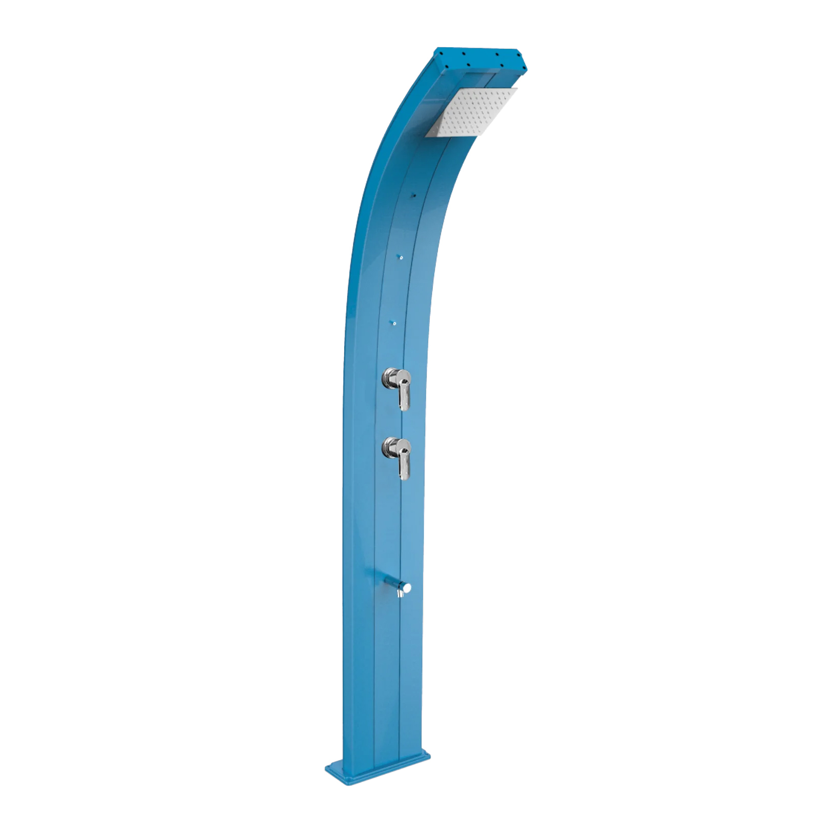 Aluminum shower with temporized footwasher and nebulizers Dada D355