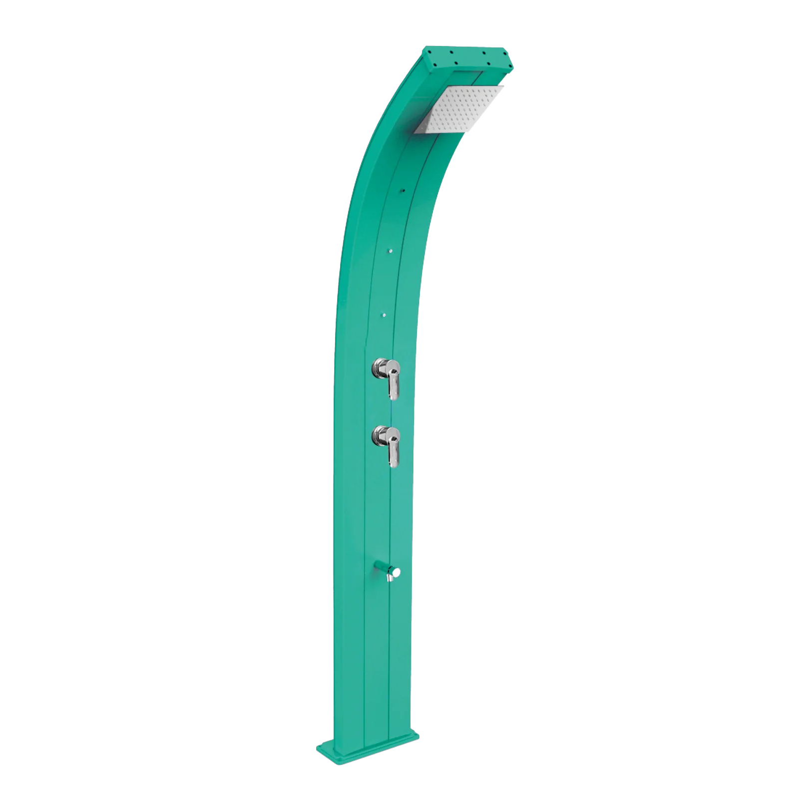 Aluminum shower with temporized footwasher and nebulizers Dada D355