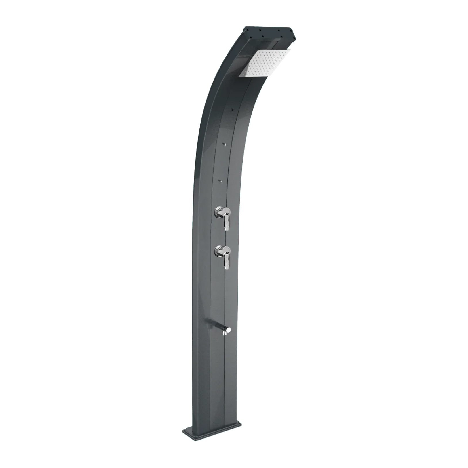 Aluminum shower with temporized footwasher and nebulizers Dada D355