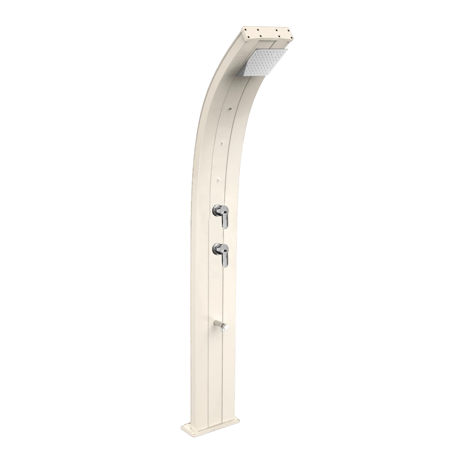 Aluminum shower with temporized footwasher and nebulizers Dada D355