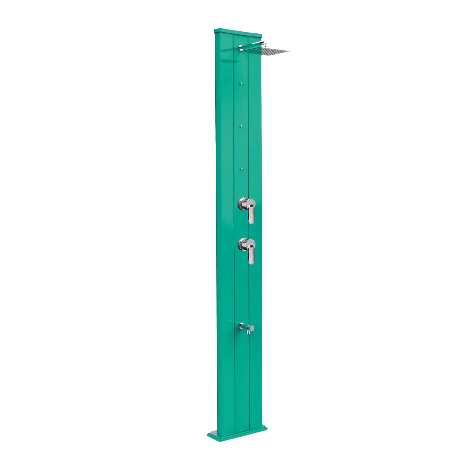Aluminum shower with timed footwasher, diverter and nebulizers Dada S D455