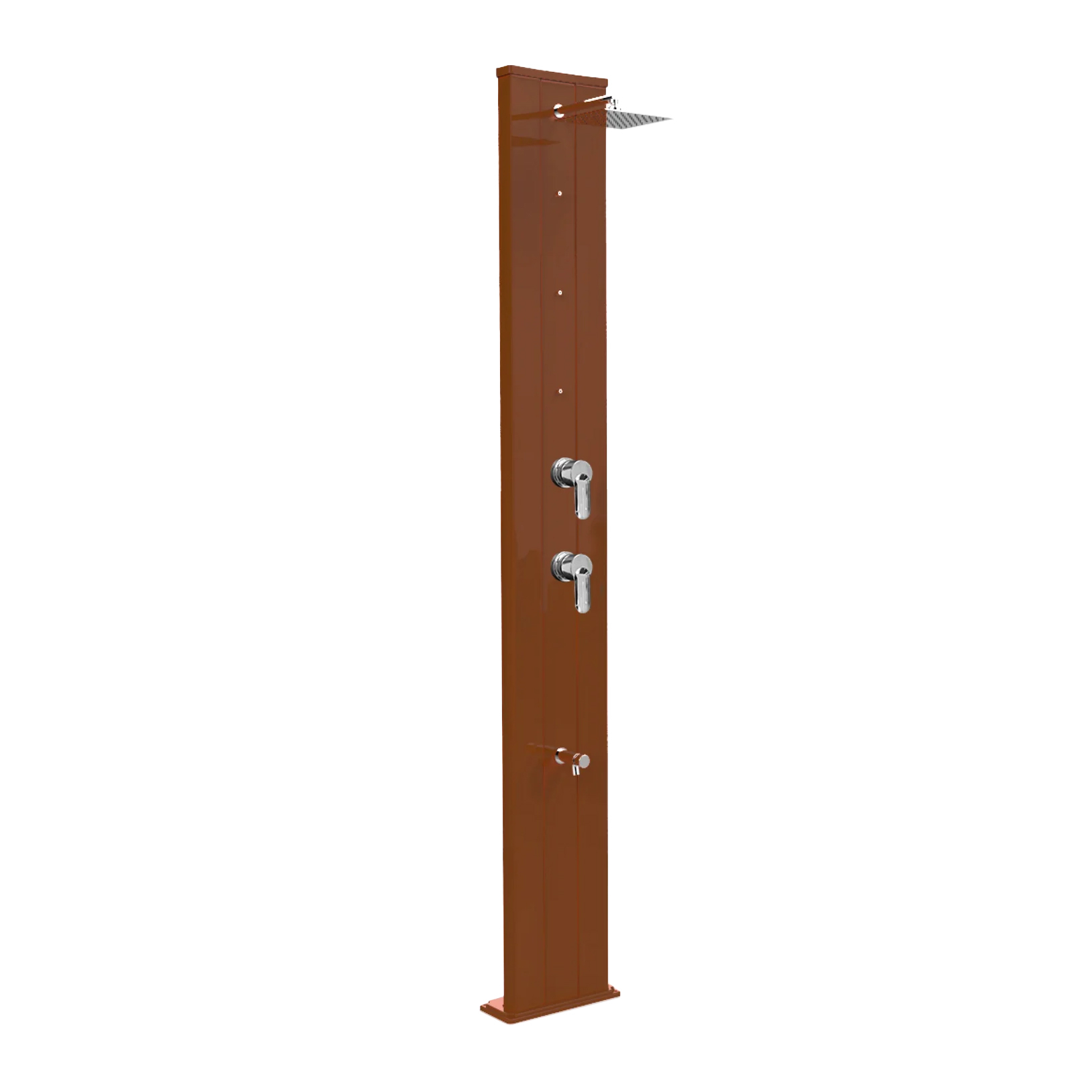 Aluminum shower with timed footwasher, diverter and nebulizers Dada S D455
