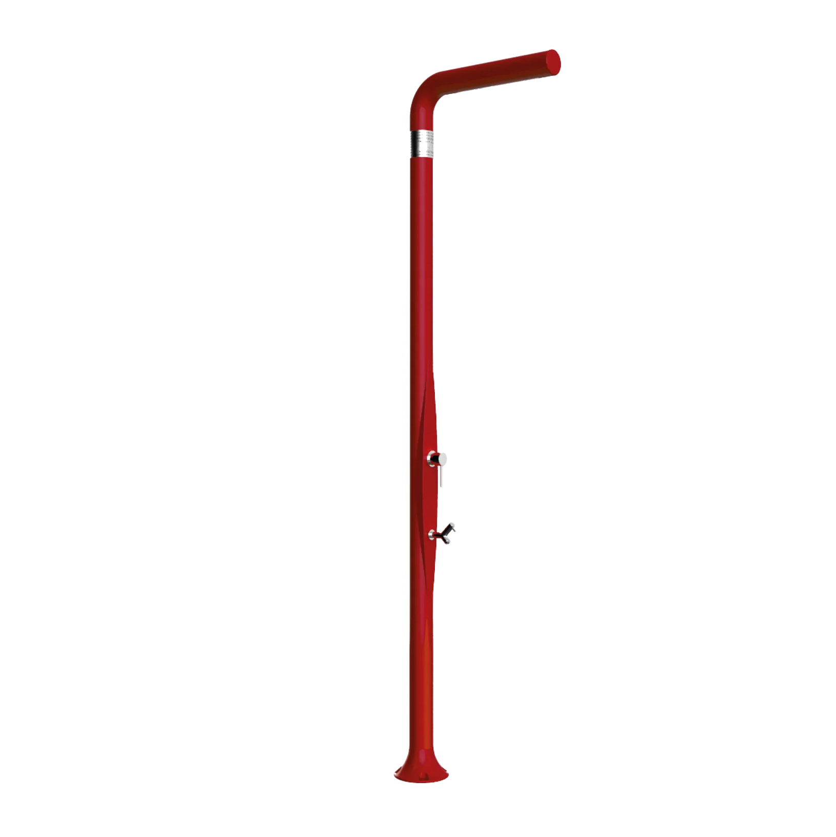 Freestanding outdoor shower with footwasher Funny Yang T225