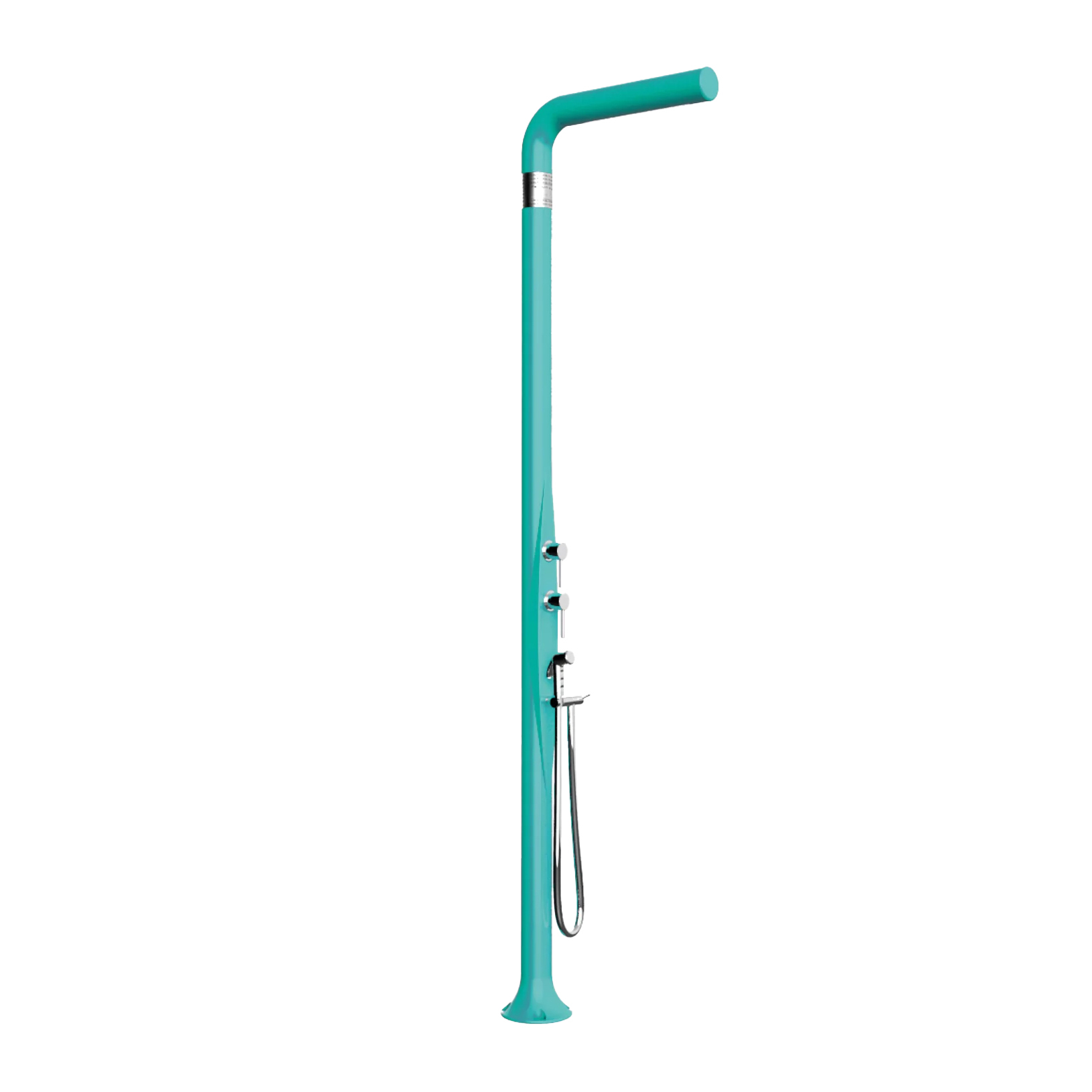 Freestanding shower with hand shower and diverter