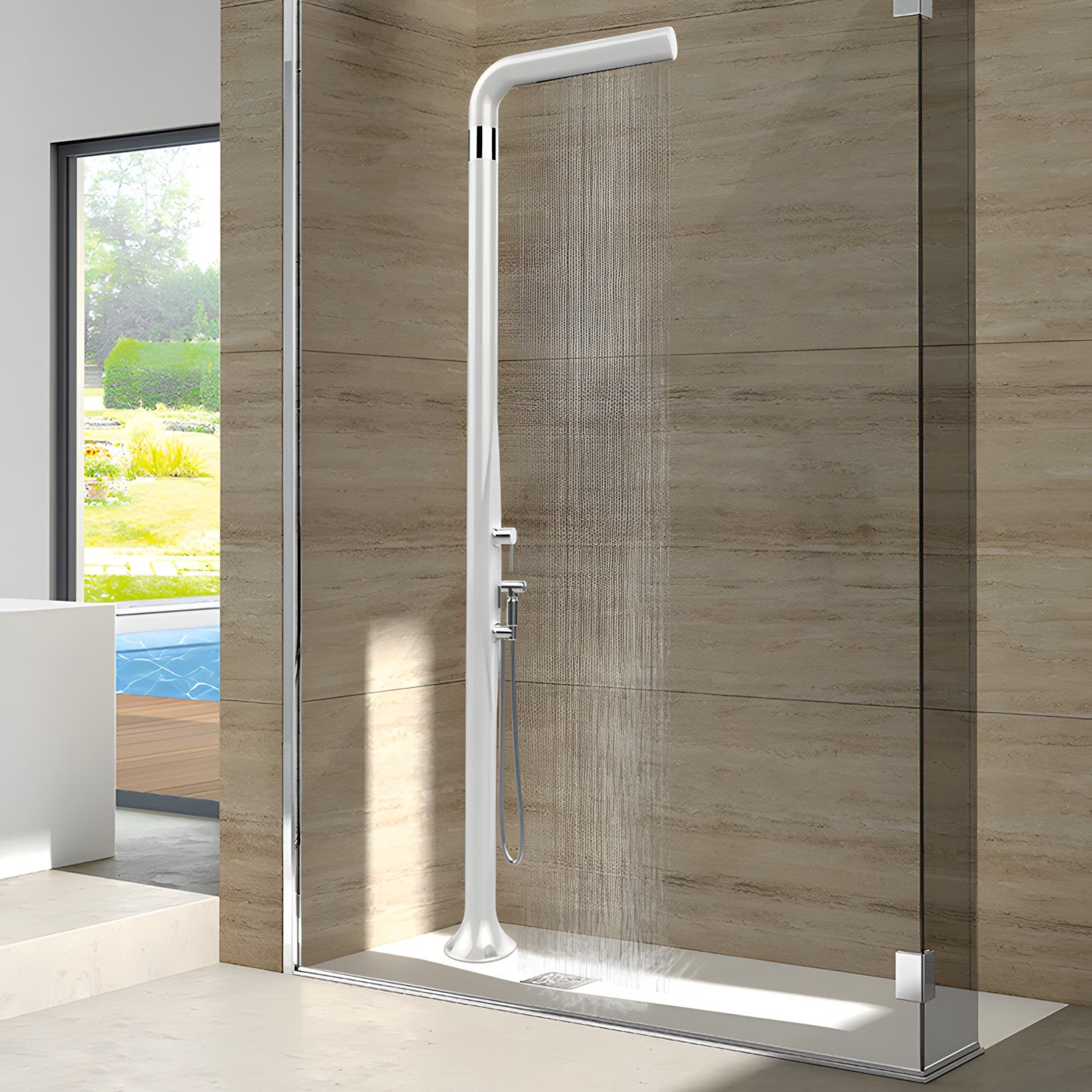 Freestanding shower with hand shower and diverter Funny Yang T245-D