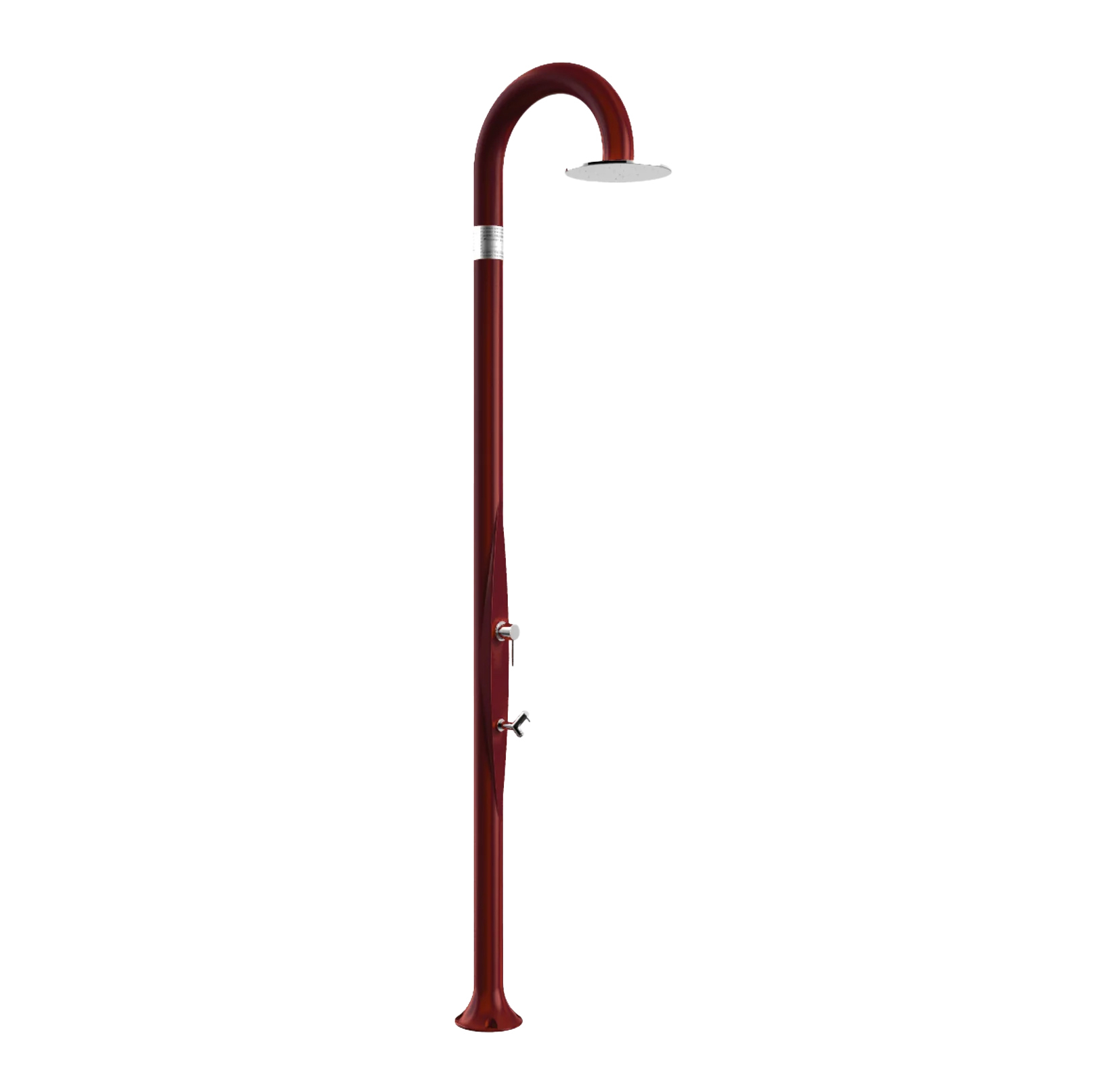 Freestanding outdoor shower with footwasher Funny Yin T325