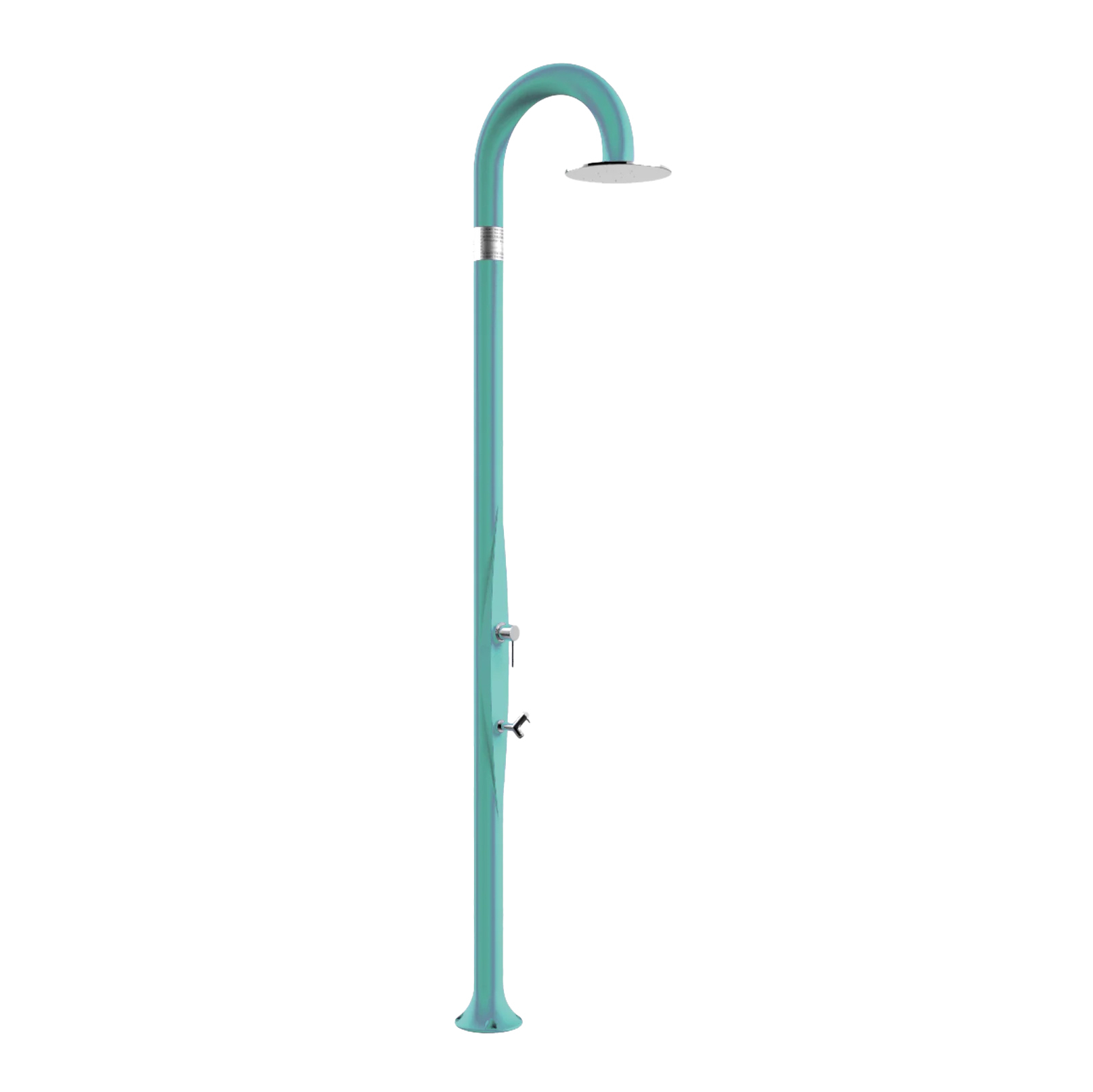 Freestanding outdoor shower with footwasher Funny Yin T325