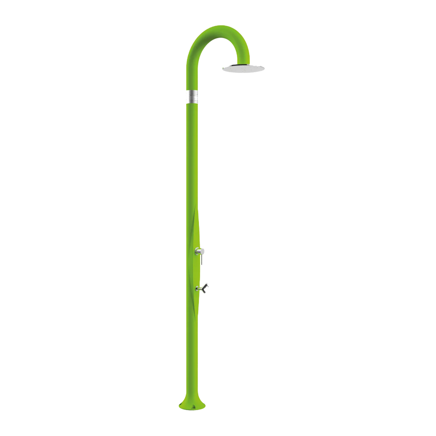 Freestanding outdoor shower with footwasher Funny Yin T325
