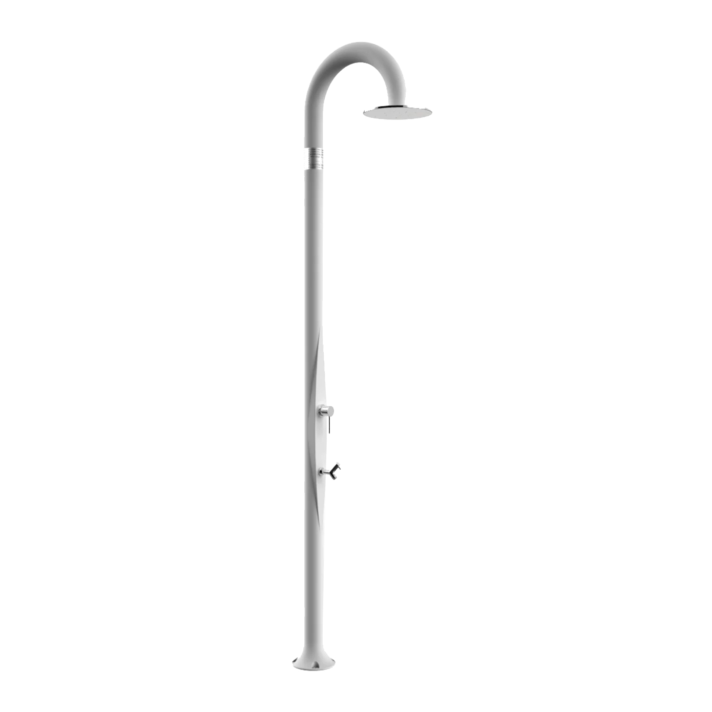 Freestanding outdoor shower with footwasher Funny Yin T325