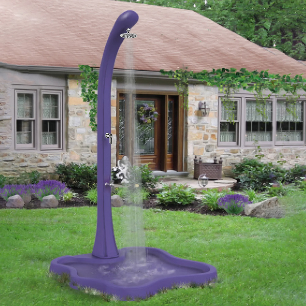 Freestanding solar shower with footwasher Happy One F120