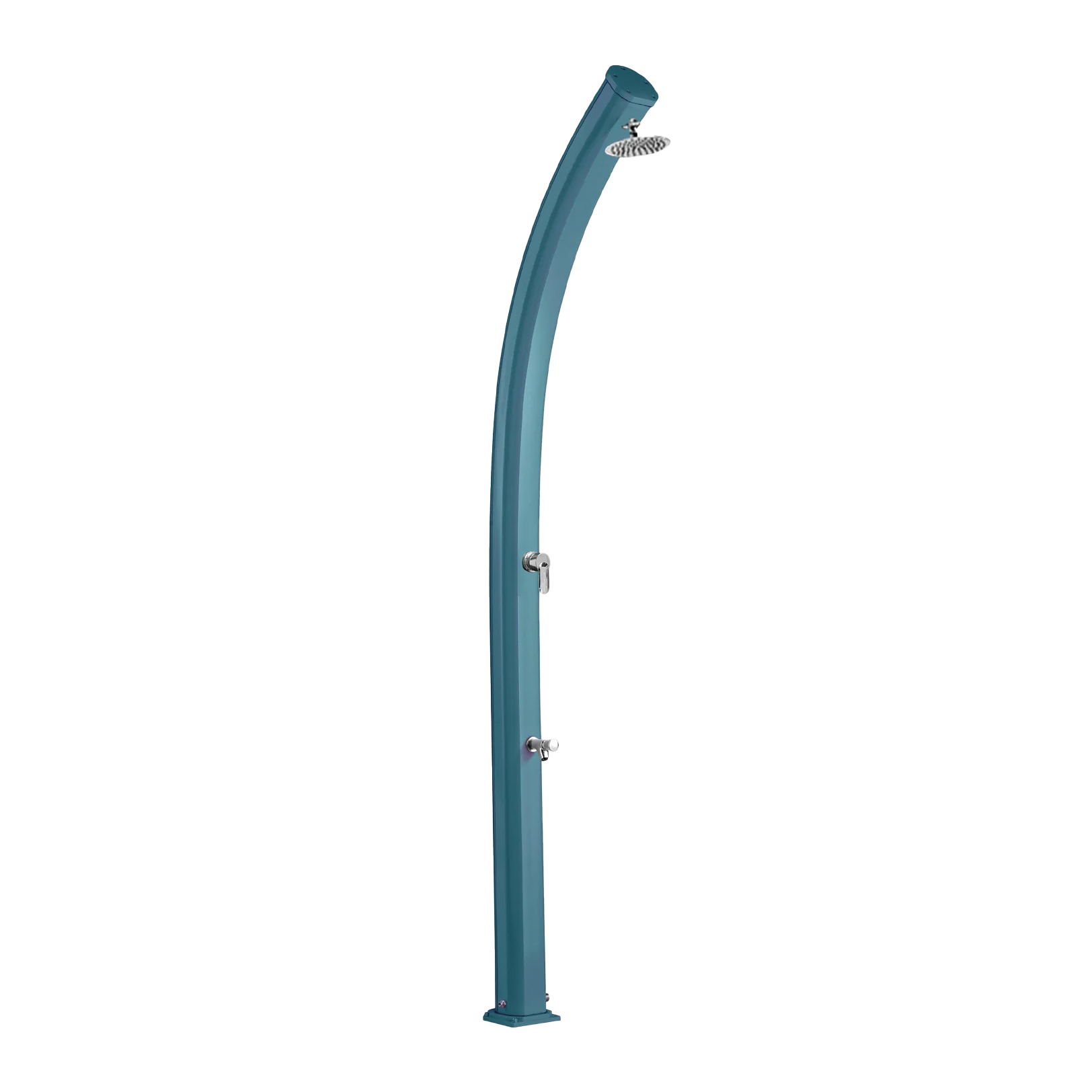 Aluminum shower with footwasher