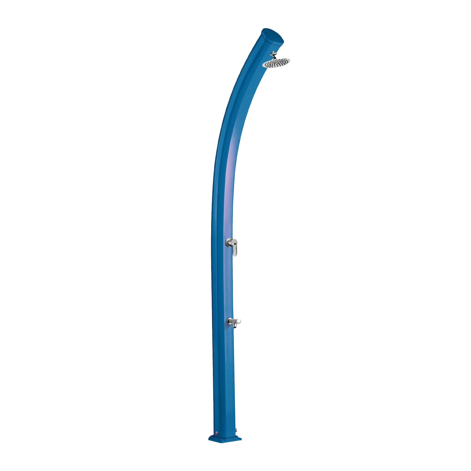 Aluminum outdoor shower with footwasher Jolly A525