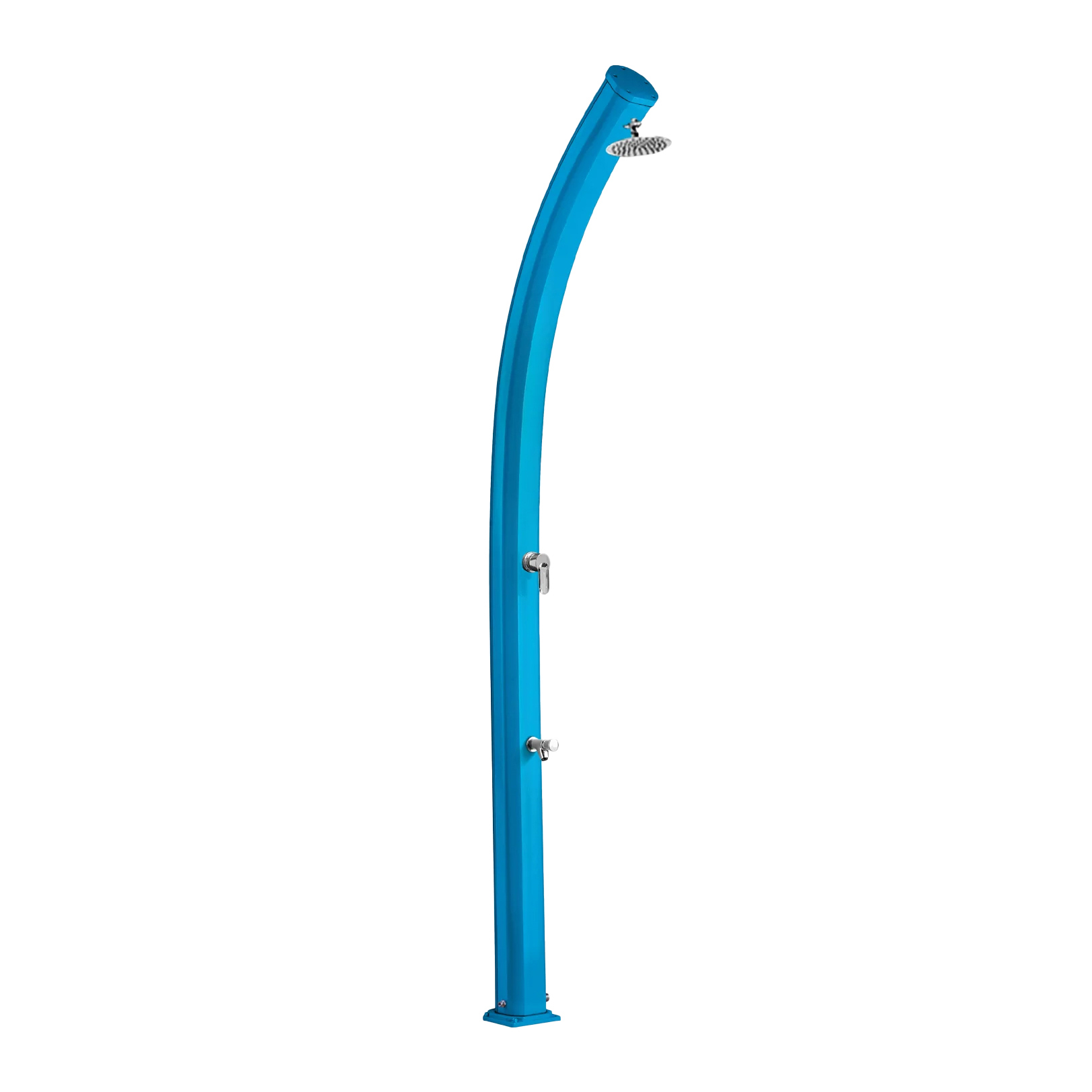 Aluminum outdoor shower with footwasher Jolly A525