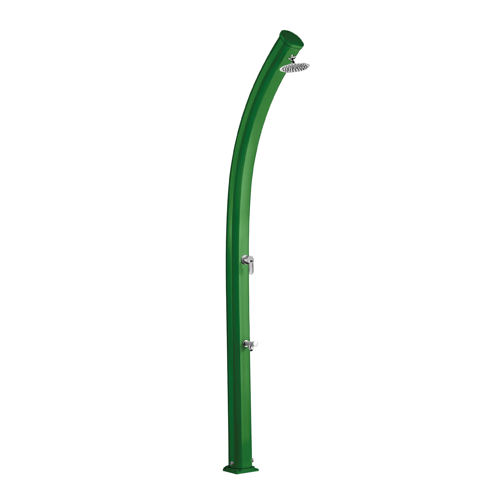 Aluminum outdoor shower with footwasher Jolly A525