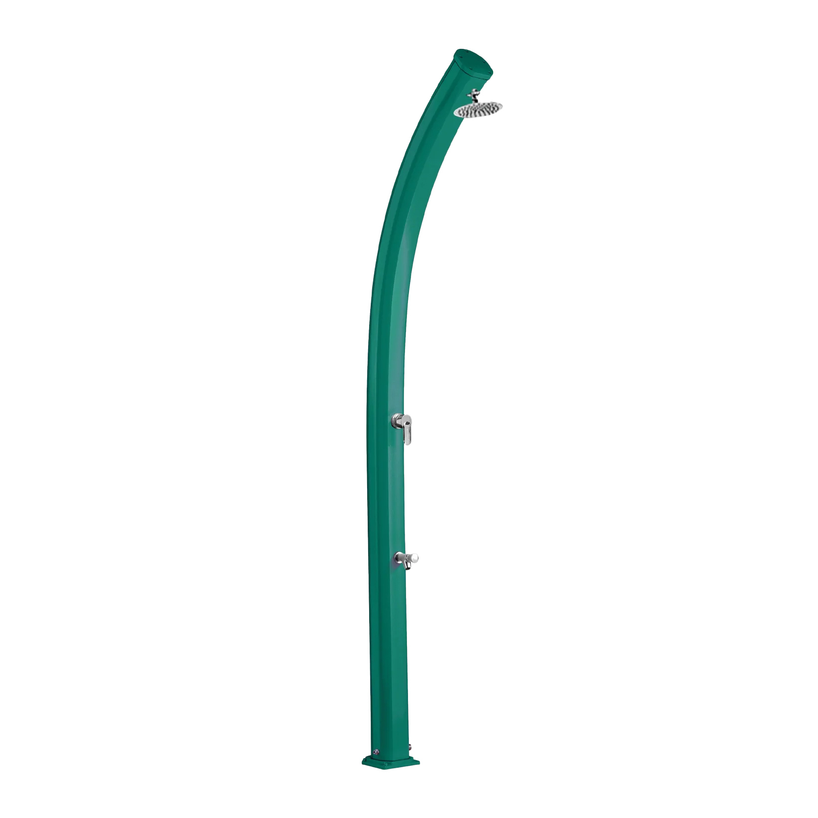 Aluminum outdoor shower with footwasher Jolly A525