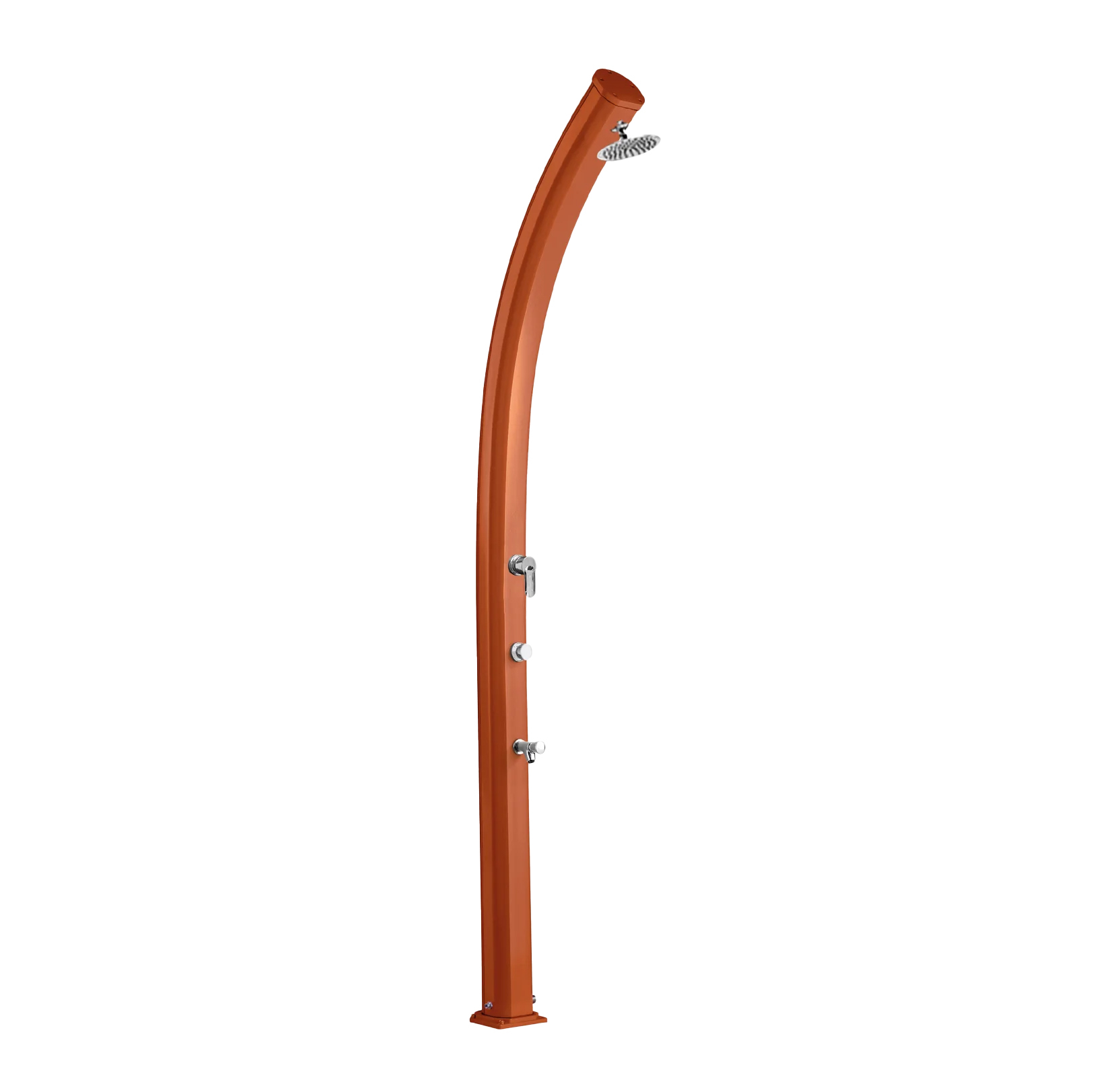 Aluminum outdoor shower with footwasher Jolly A535