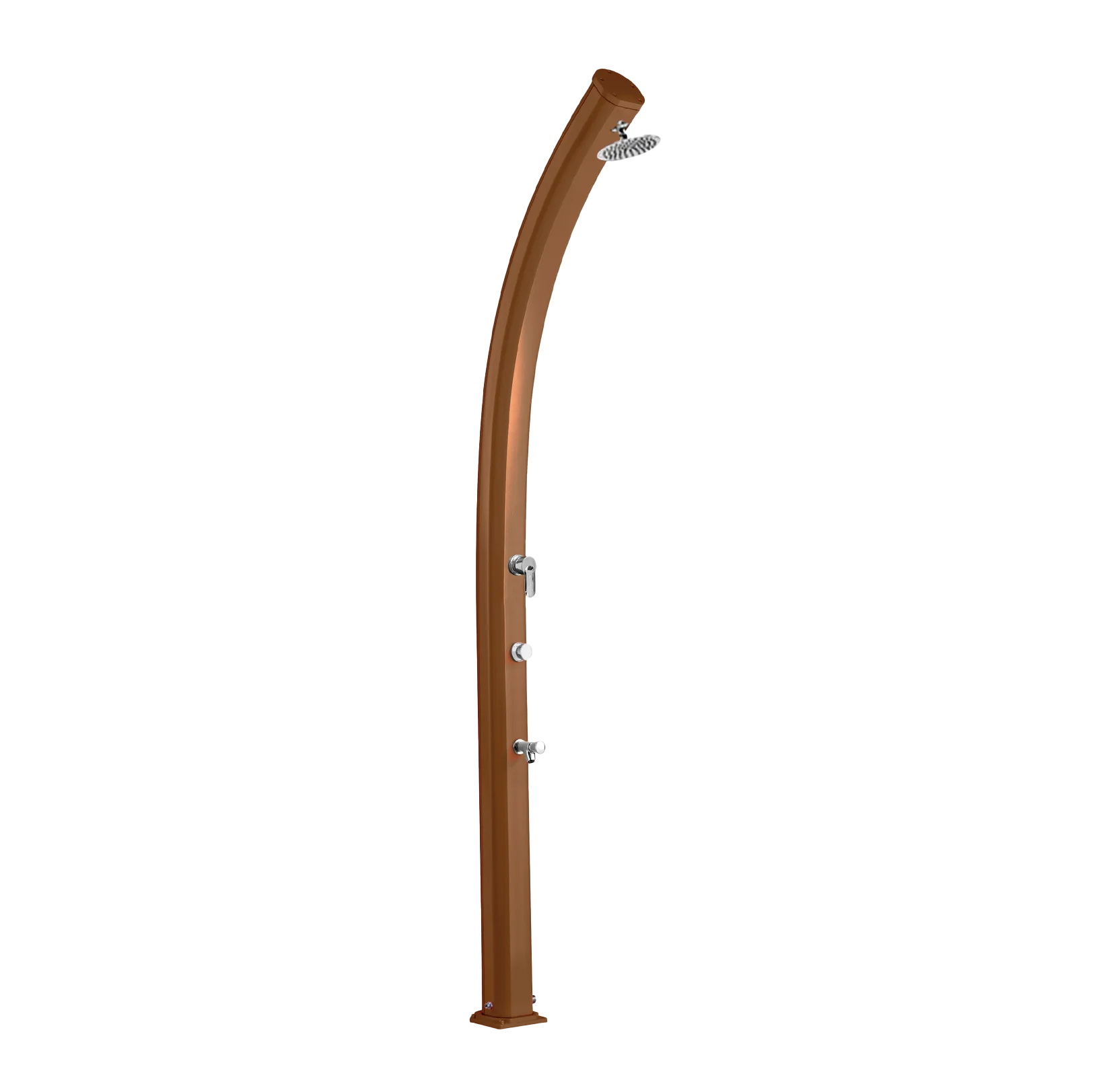 Aluminum outdoor shower with footwasher Jolly A535