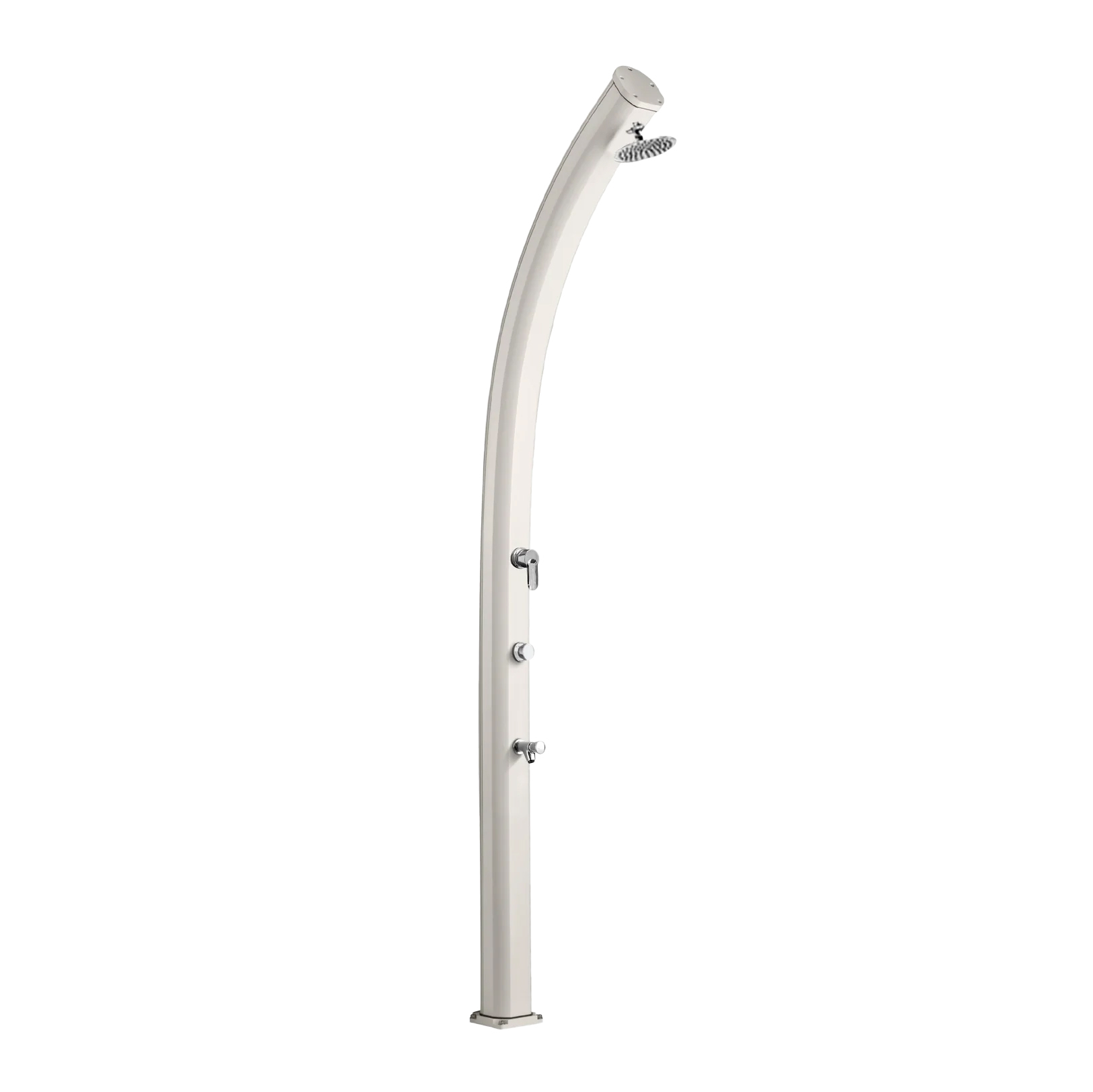 Aluminum outdoor shower with footwasher Jolly A535