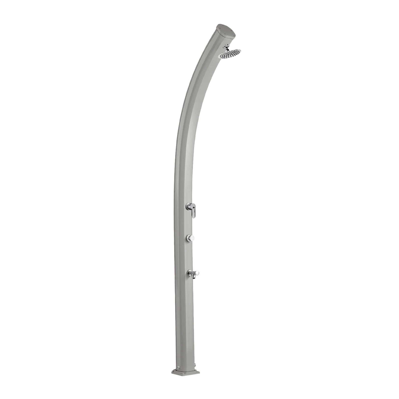 Aluminum outdoor shower with footwasher Jolly A535