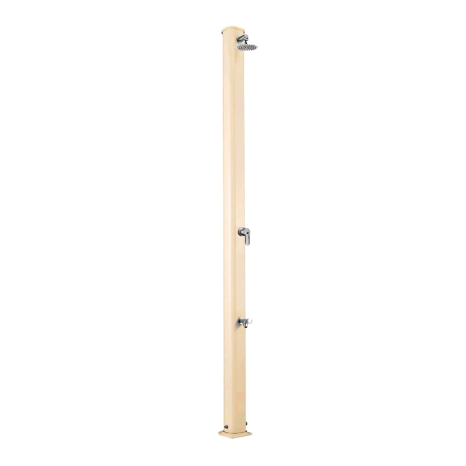 Aluminum outdoor shower with footwasher Jolly S A625