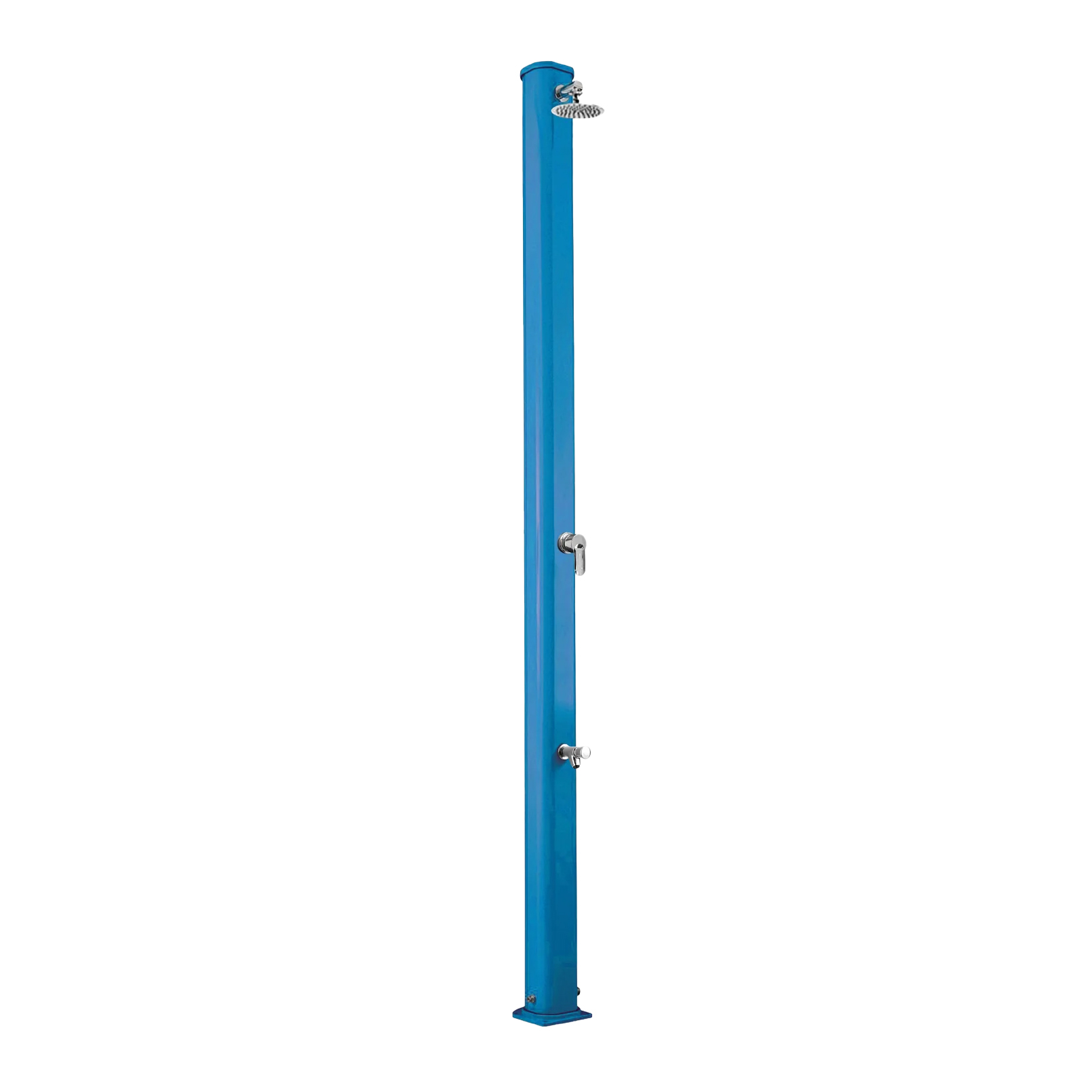 Aluminum outdoor shower with footwasher Jolly S A625