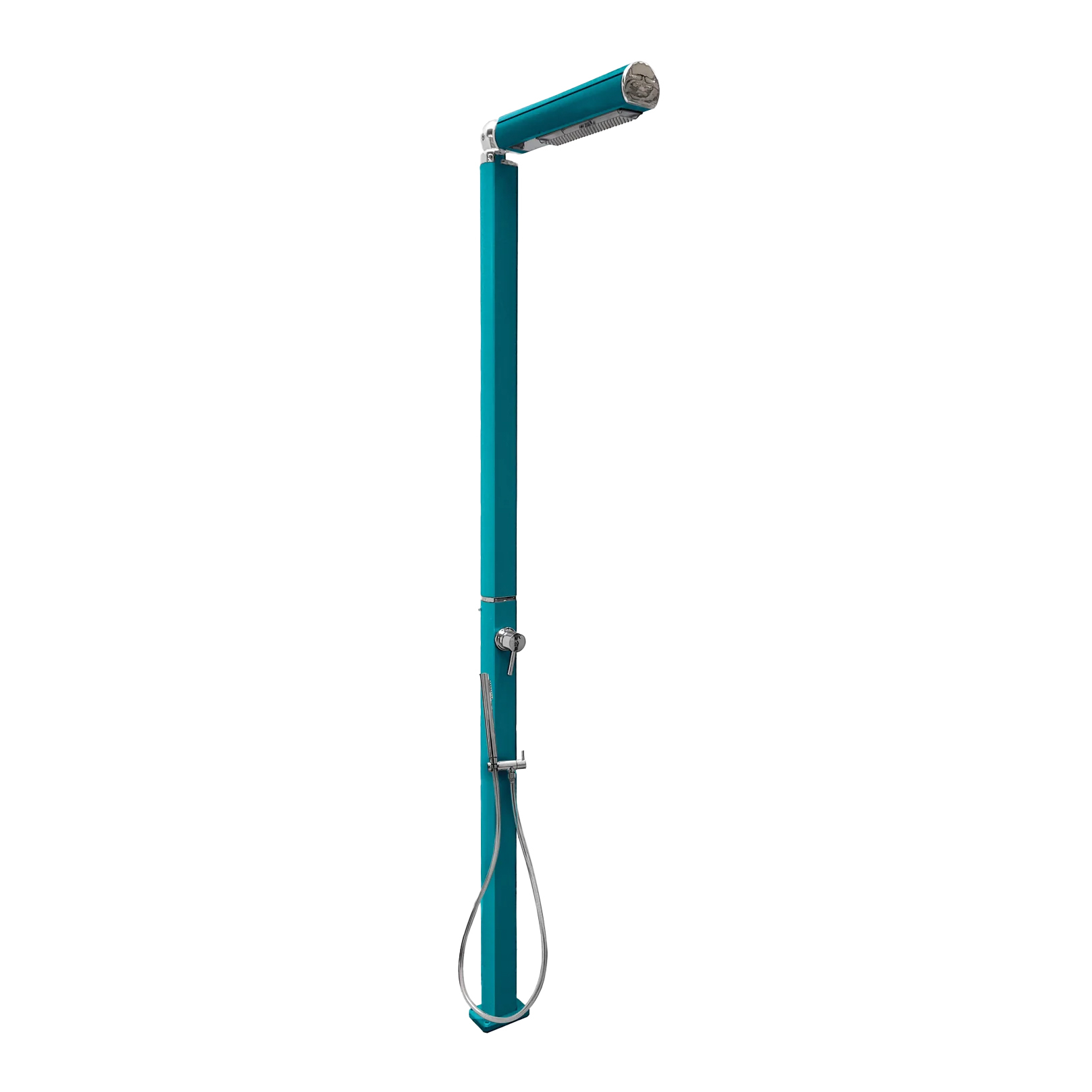 Freestanding outdoor shower with hand shower