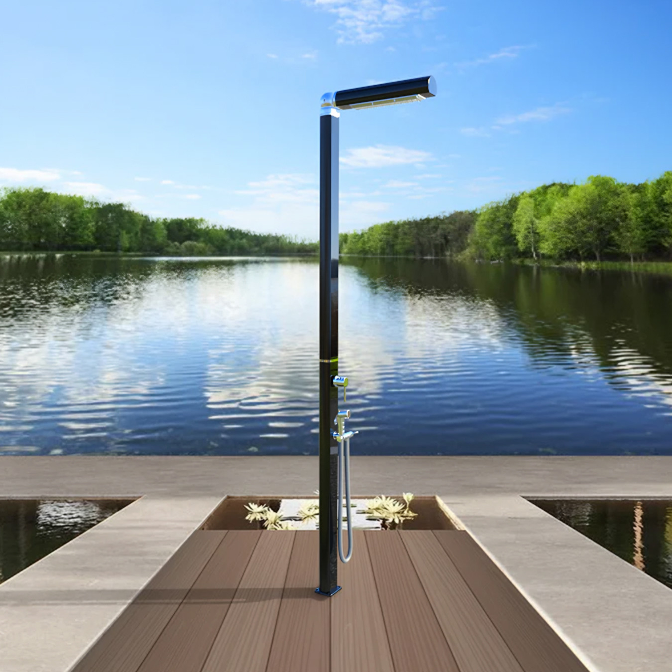 Freestanding outdoor shower with hand shower Quick Q145