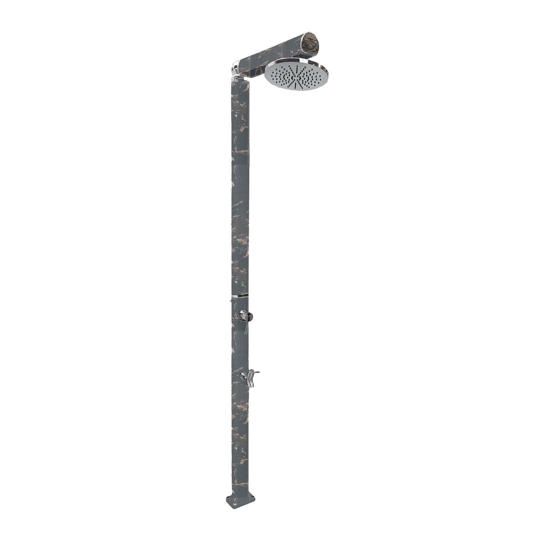 Freestanding outdoor shower with footwasher Quick Q325