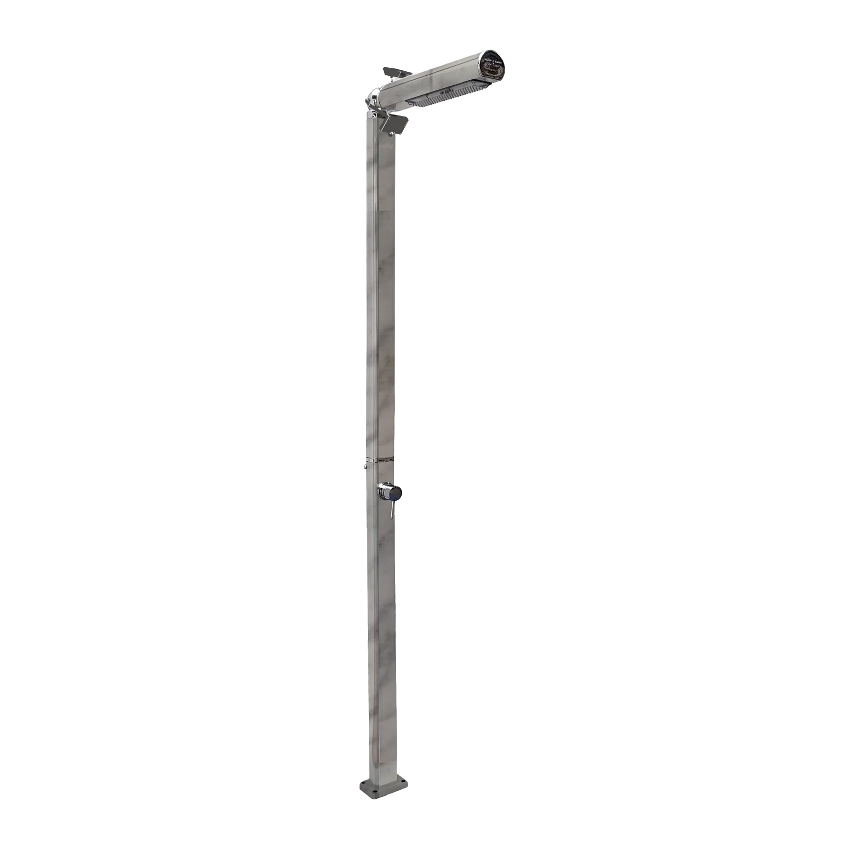Aluminum shower with lighting