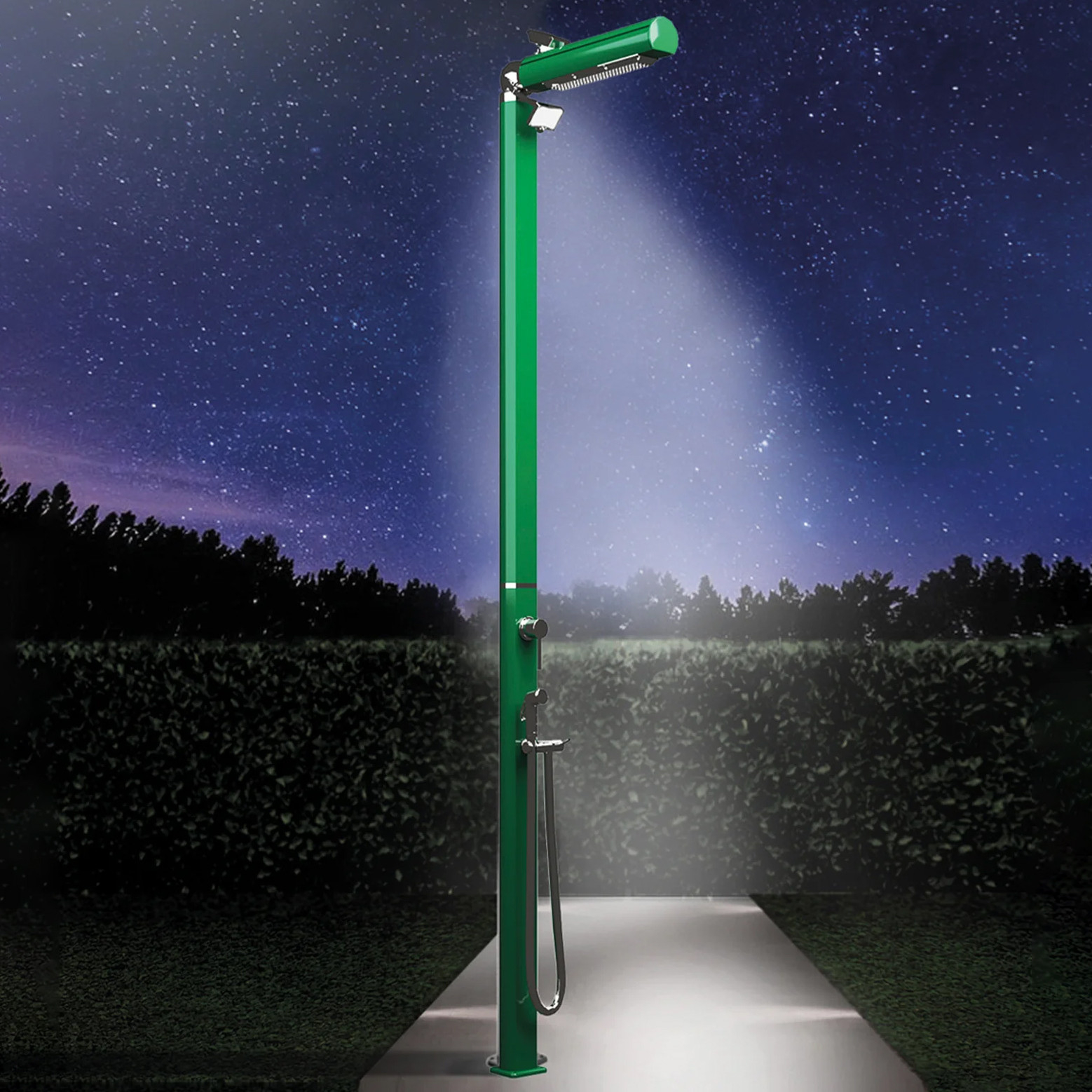 Outdoor shower with hand shower and lighting Quick Q845