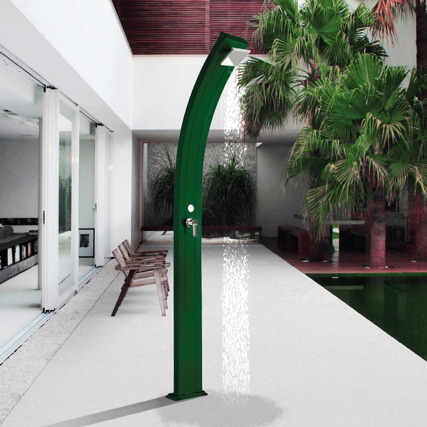 Aluminum outdoor solar shower Spring A100
