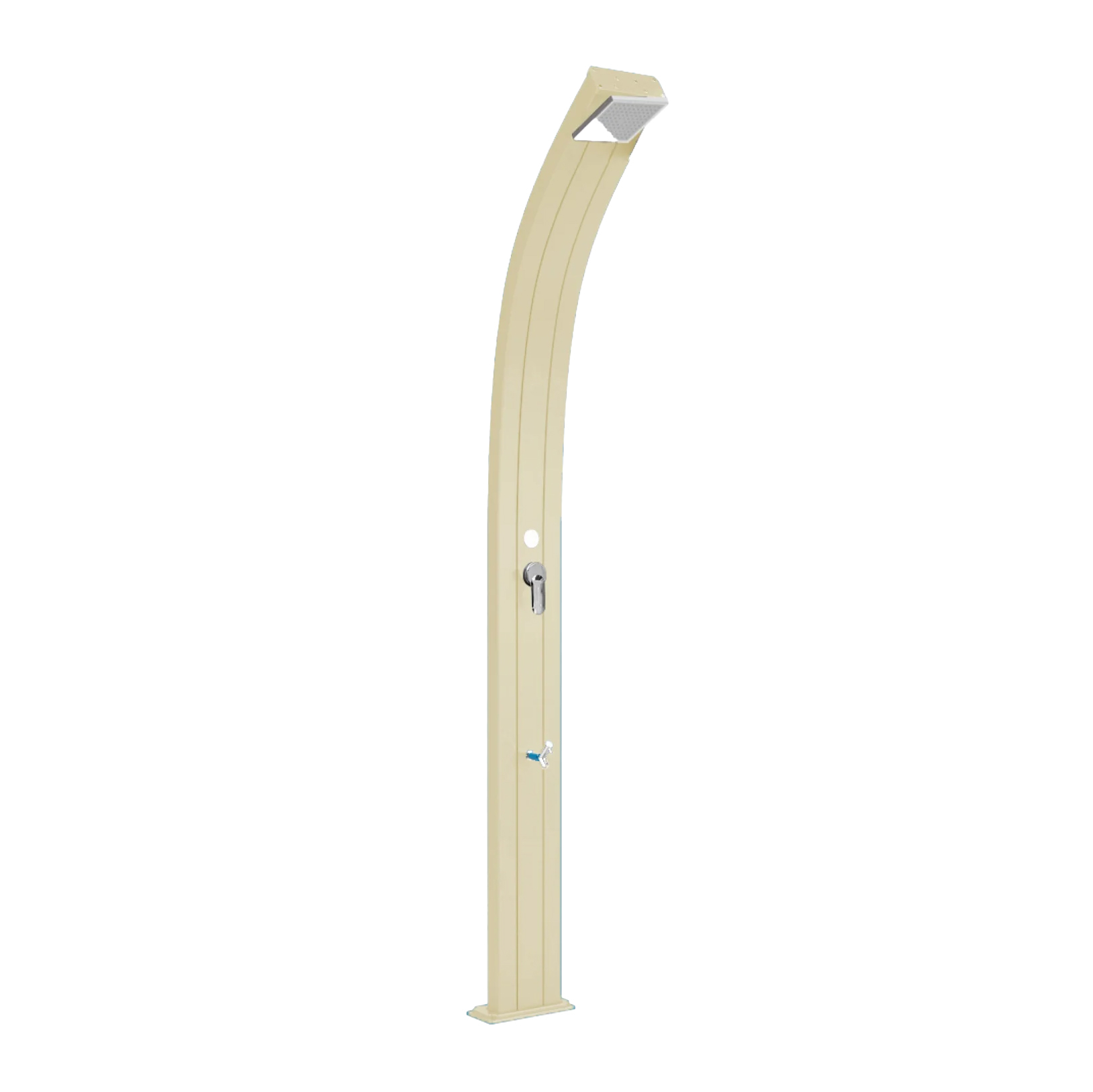 Aluminum outdoor solar shower with footwasher Spring A120