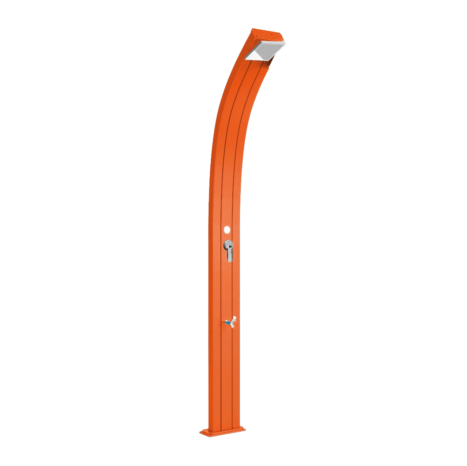 Aluminum outdoor solar shower with footwasher Spring A120
