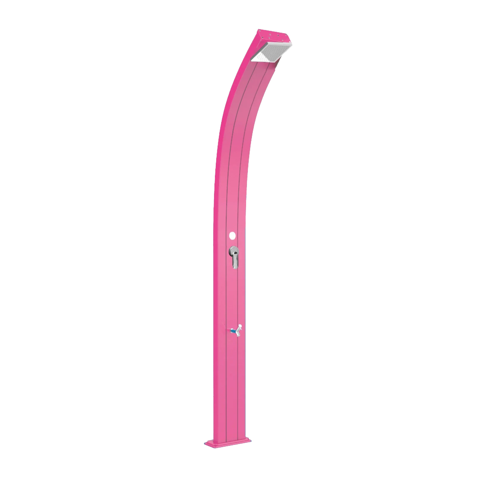 Aluminum outdoor solar shower with footwasher Spring A120