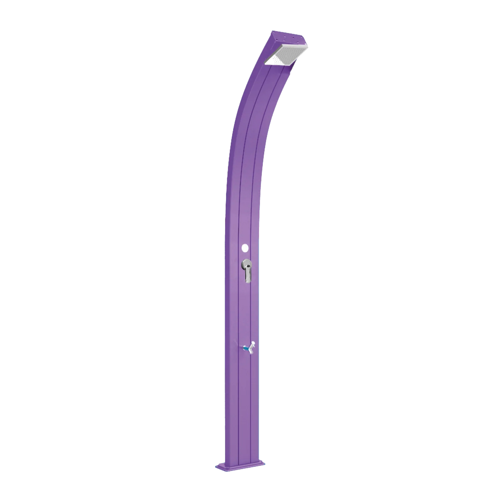 Aluminum outdoor solar shower with footwasher Spring A120