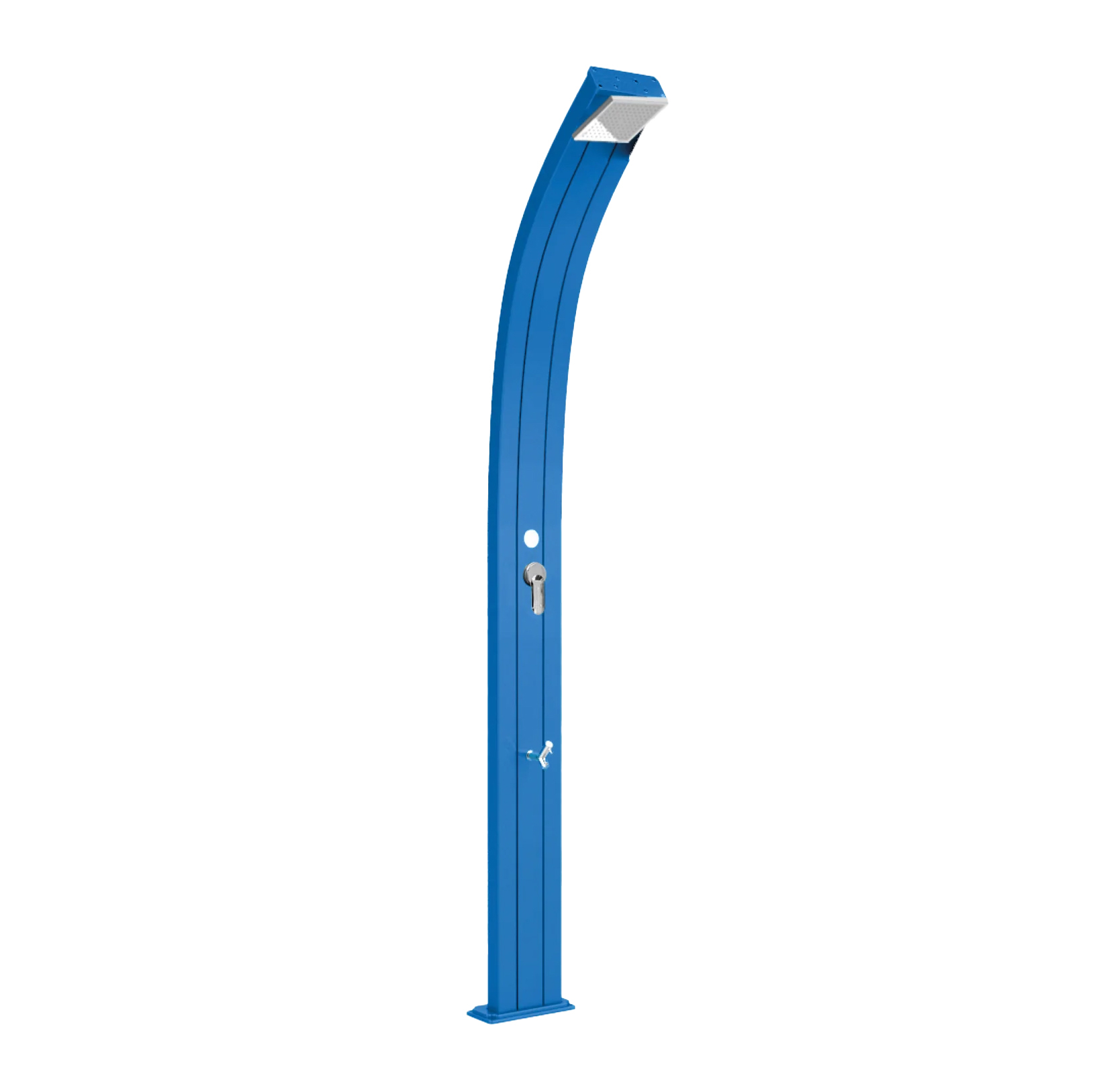 Aluminum outdoor solar shower with footwasher Spring A120