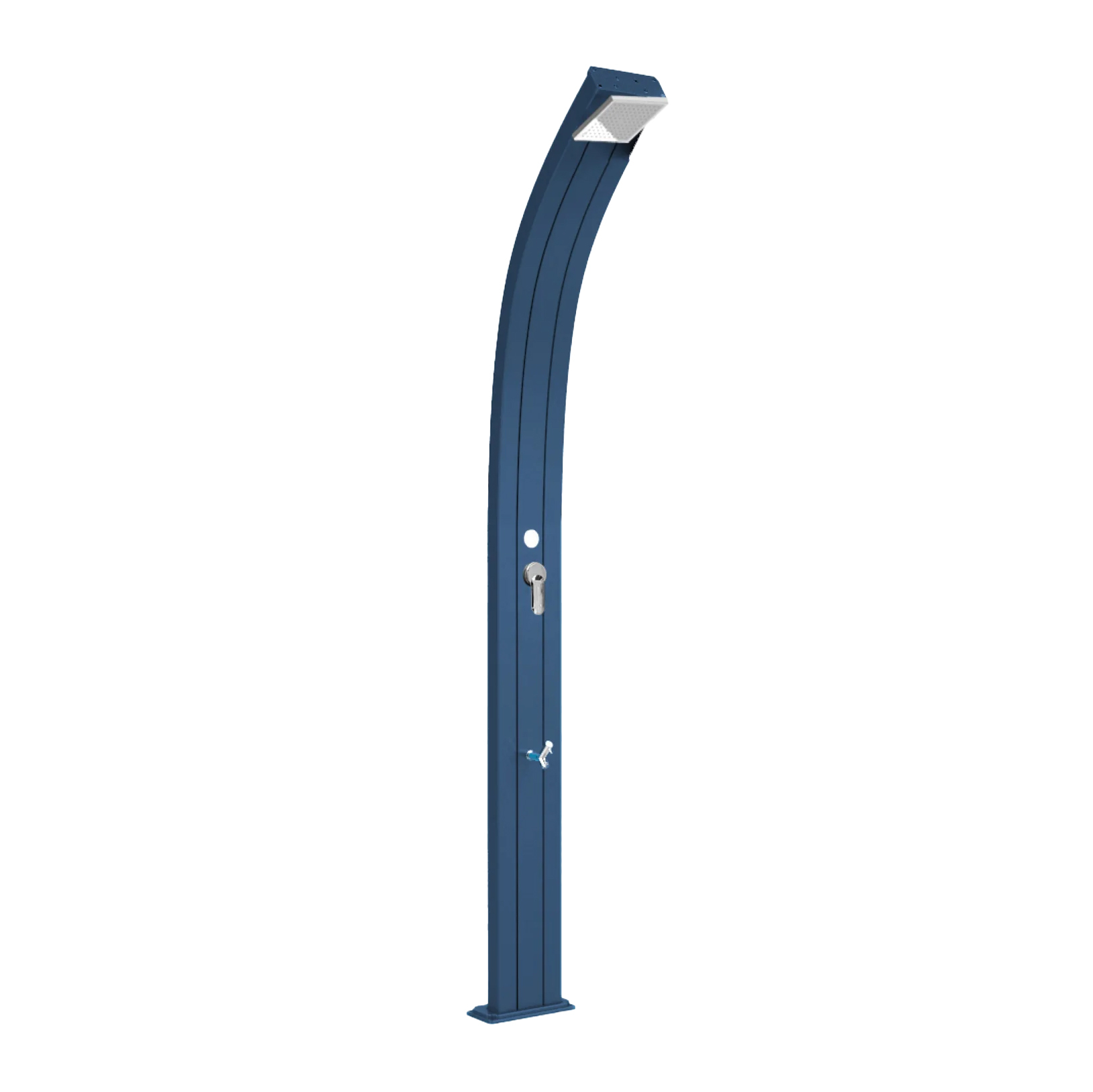 Aluminum outdoor solar shower with footwasher Spring A120