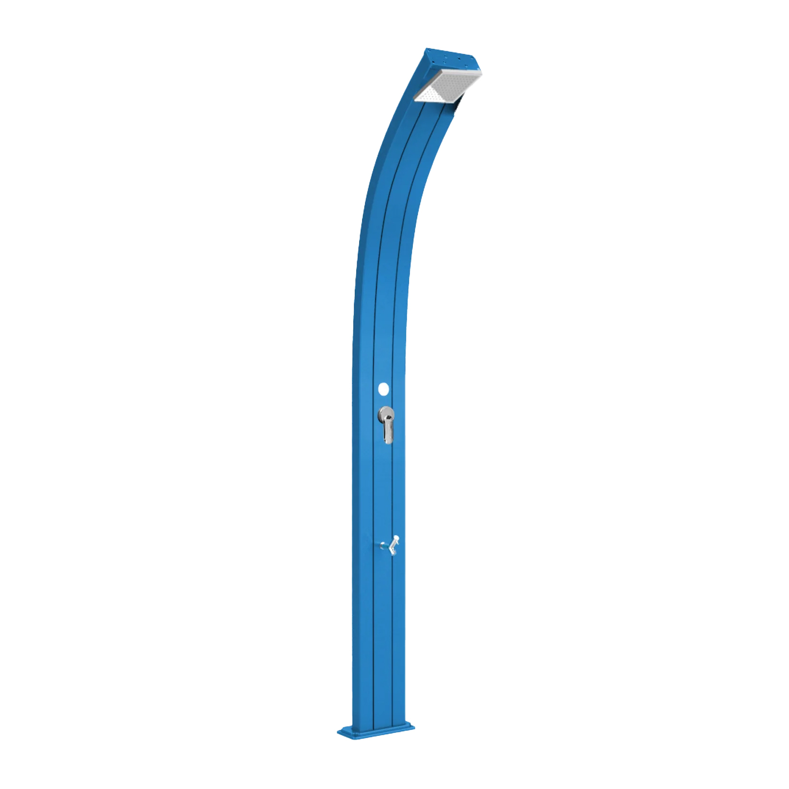 Aluminum outdoor solar shower with footwasher Spring A120