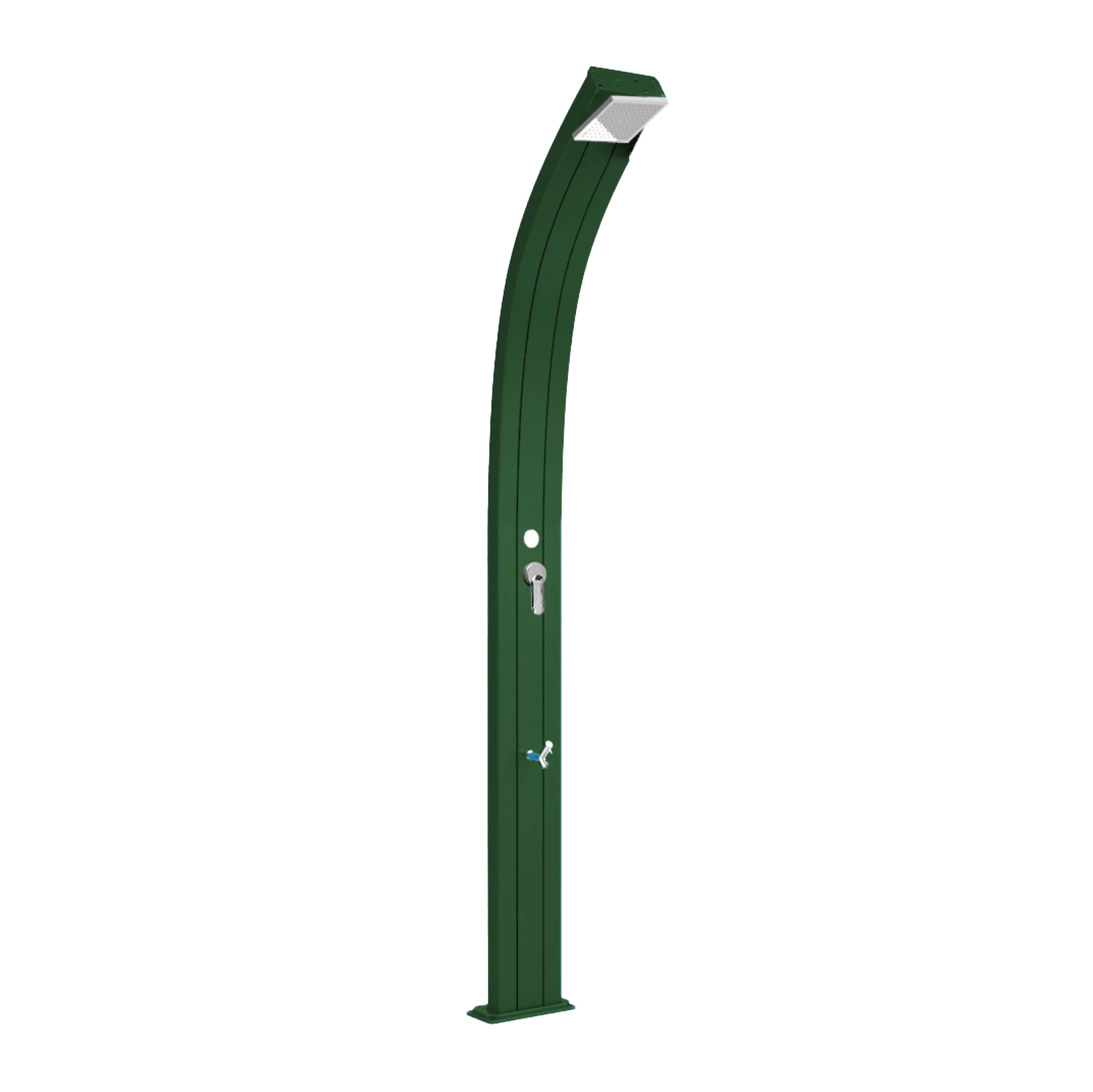 Aluminum outdoor solar shower with footwasher Spring A120