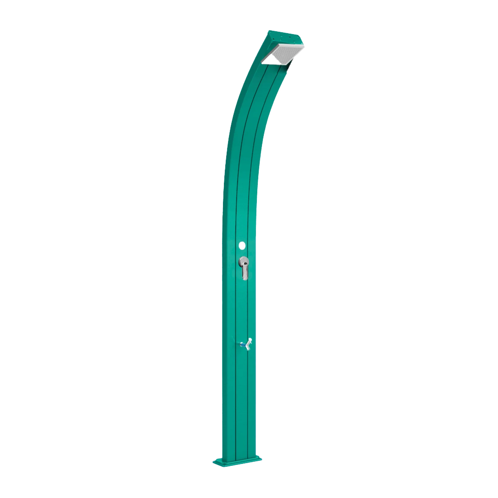 Aluminum outdoor solar shower with footwasher Spring A120