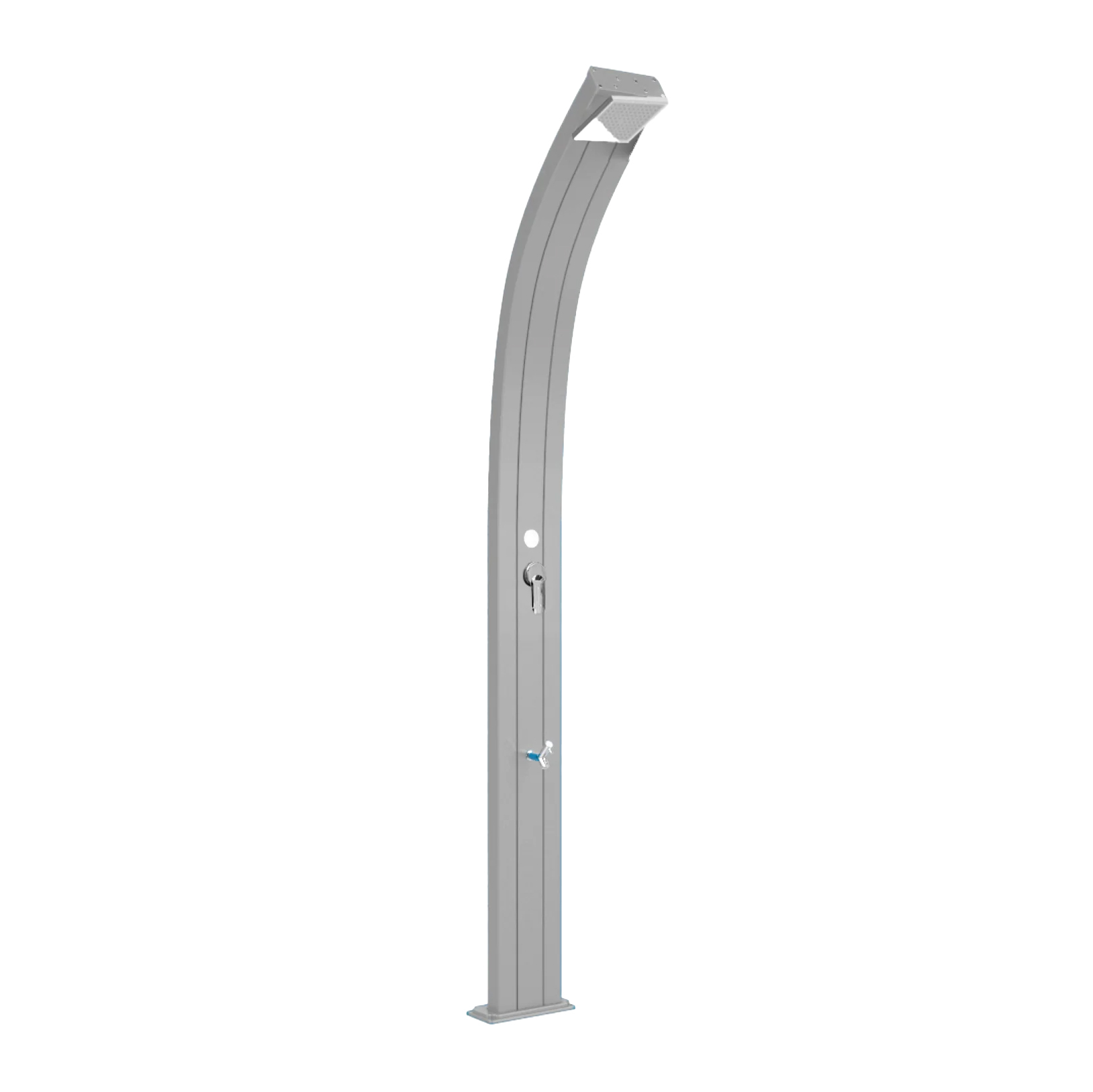 Aluminum outdoor solar shower with footwasher Spring A120
