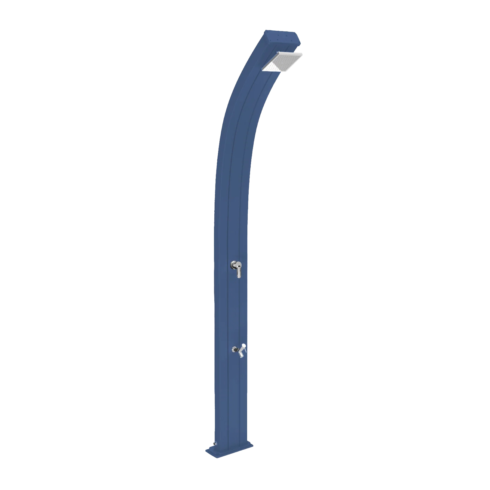 Aluminum shower with footwasher