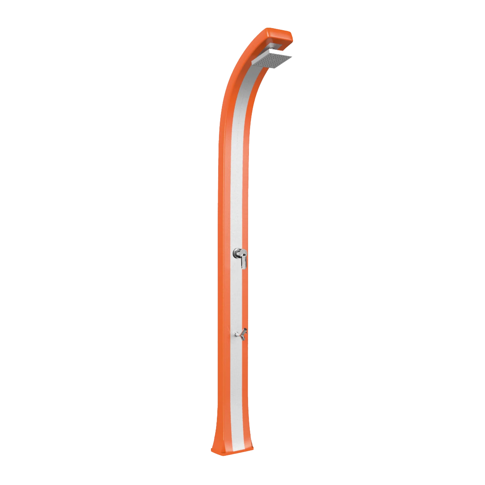Shower with footwasher and inox band