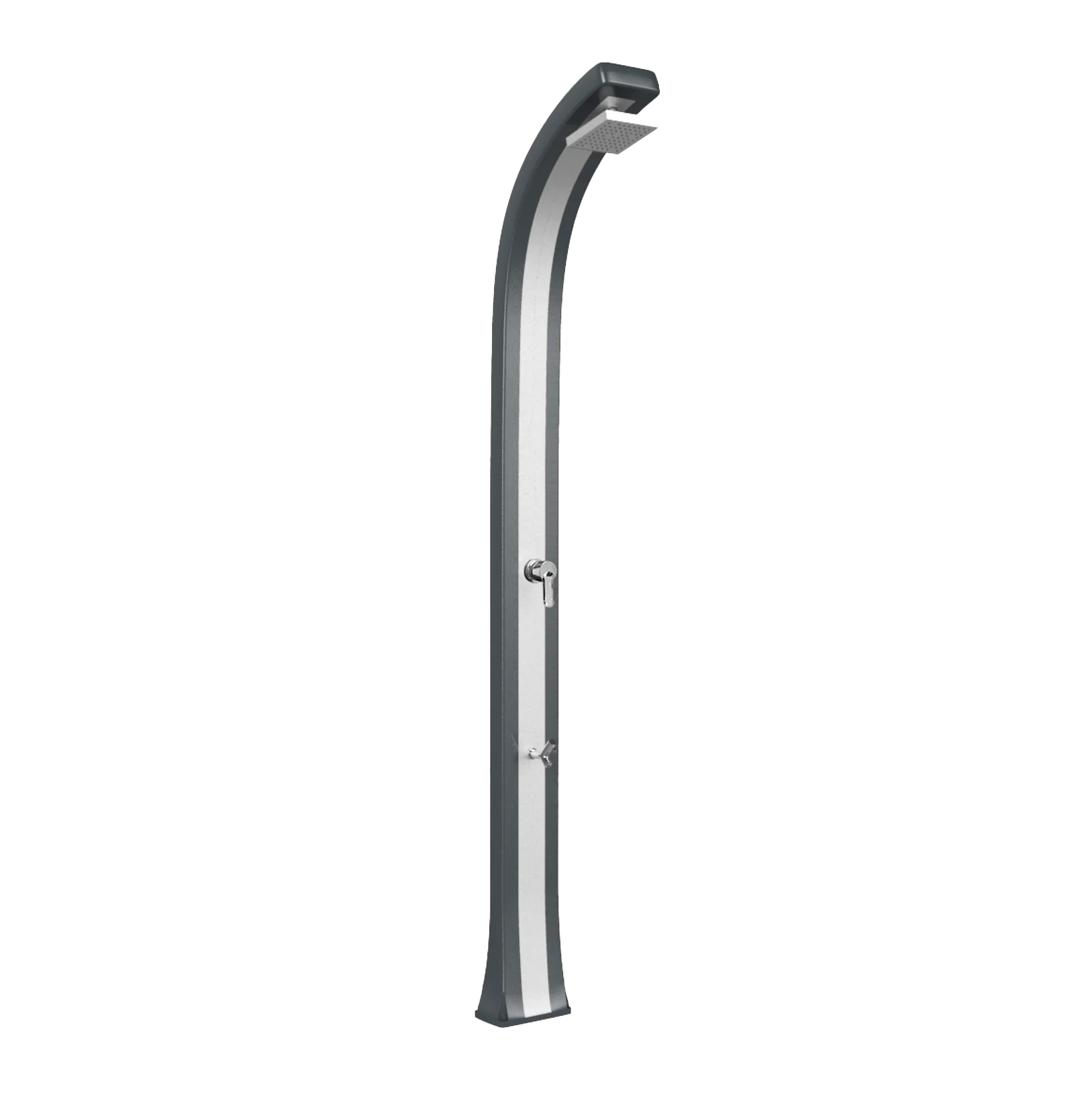 Shower with footwasher and inox band Spring Plus B125-I