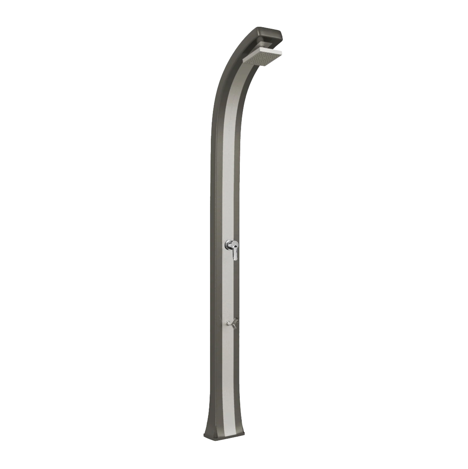Shower with footwasher and inox band Spring Plus B125-I