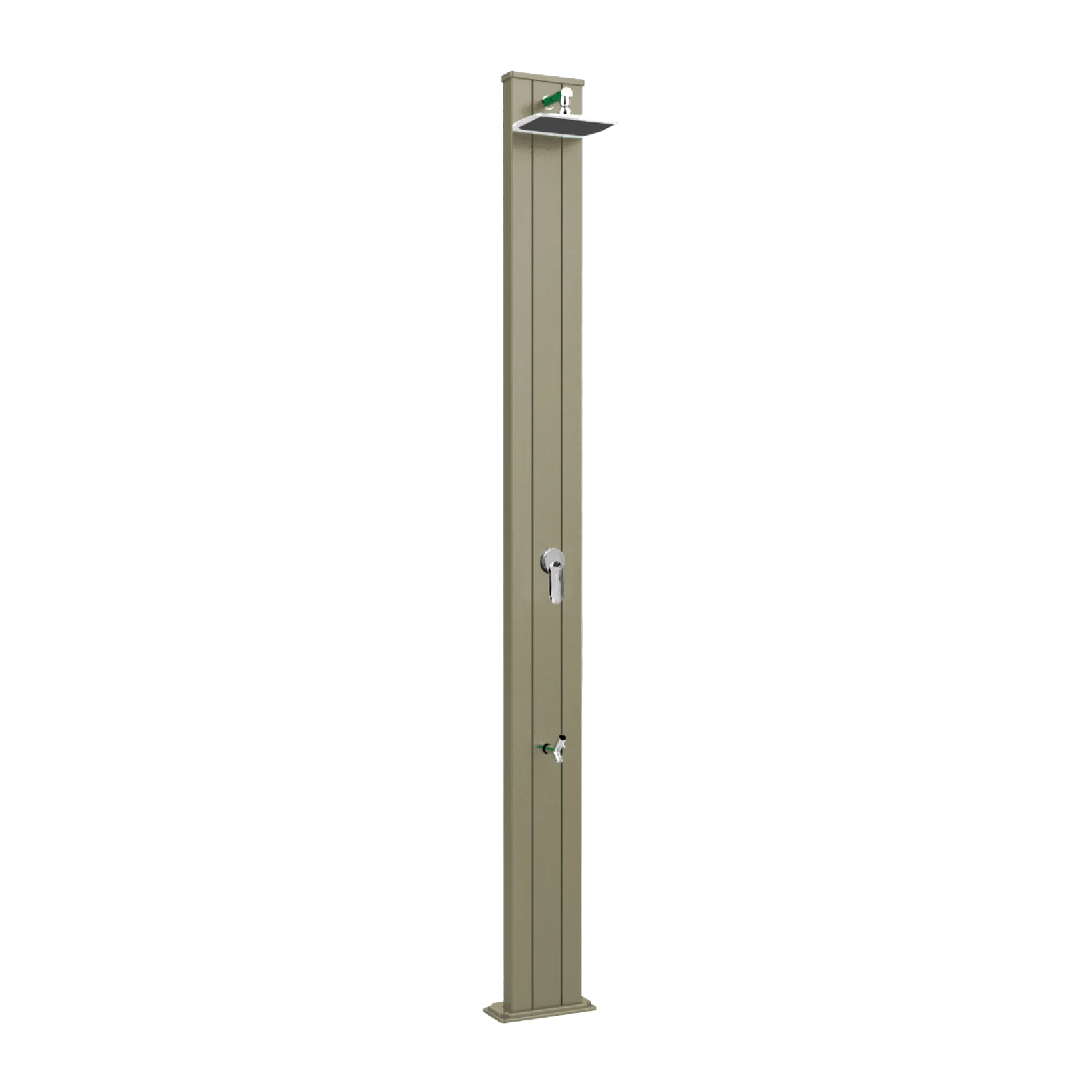 Aluminum outdoor solar shower with footwasher Spring S A220