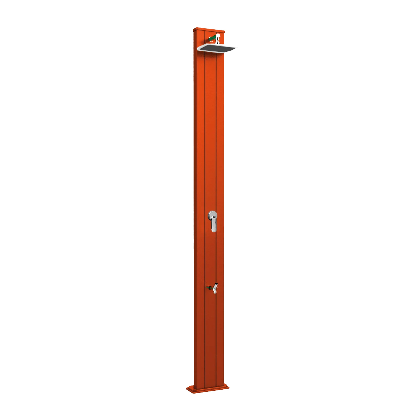 Aluminum outdoor solar shower with footwasher Spring S A220
