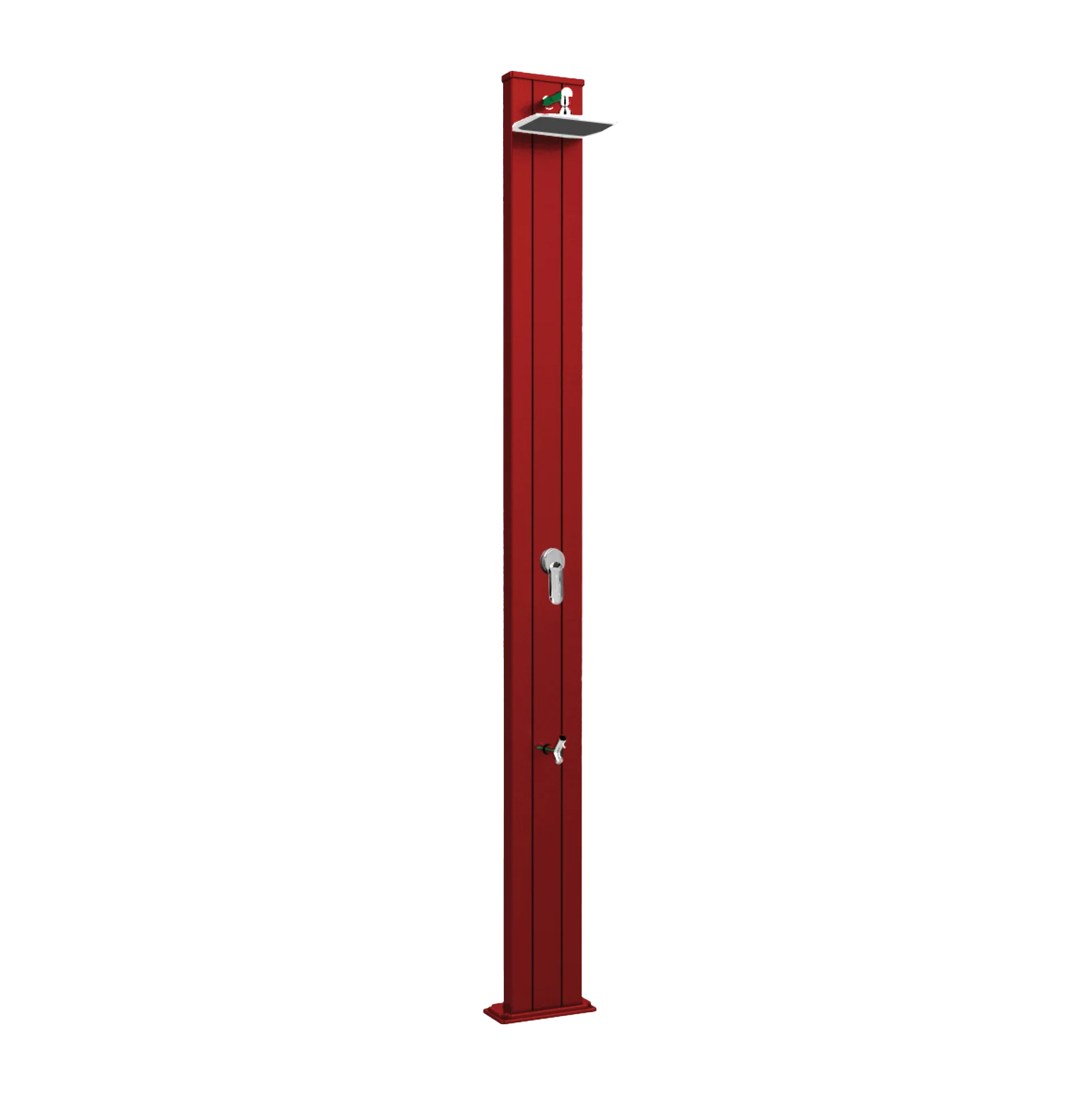 Aluminum outdoor solar shower with footwasher Spring S A220