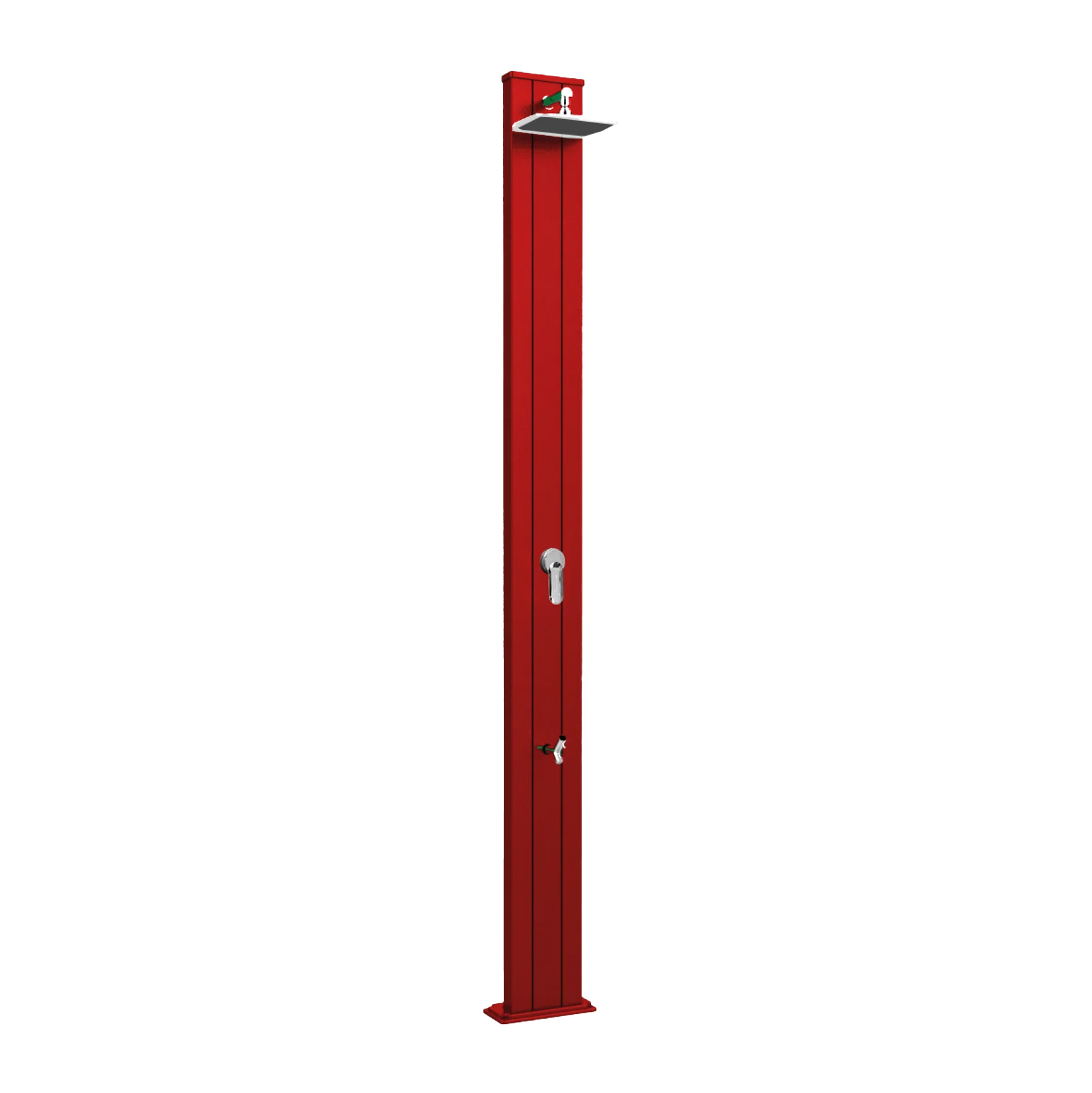 Aluminum outdoor solar shower with footwasher Spring S A220